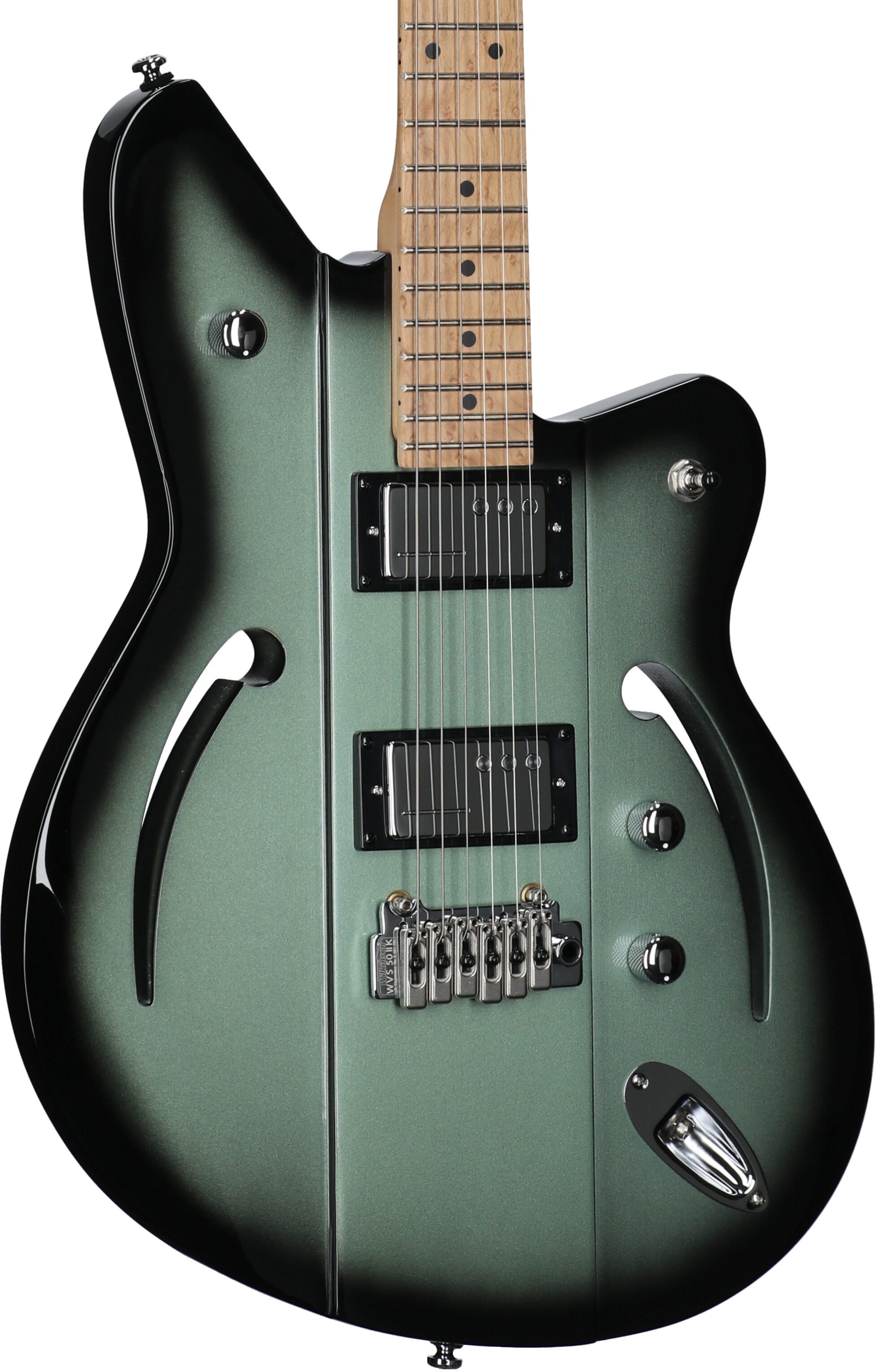 Reverend Airsonic W Electric Guitar, Metallic Alpine Burst, Full Left Front