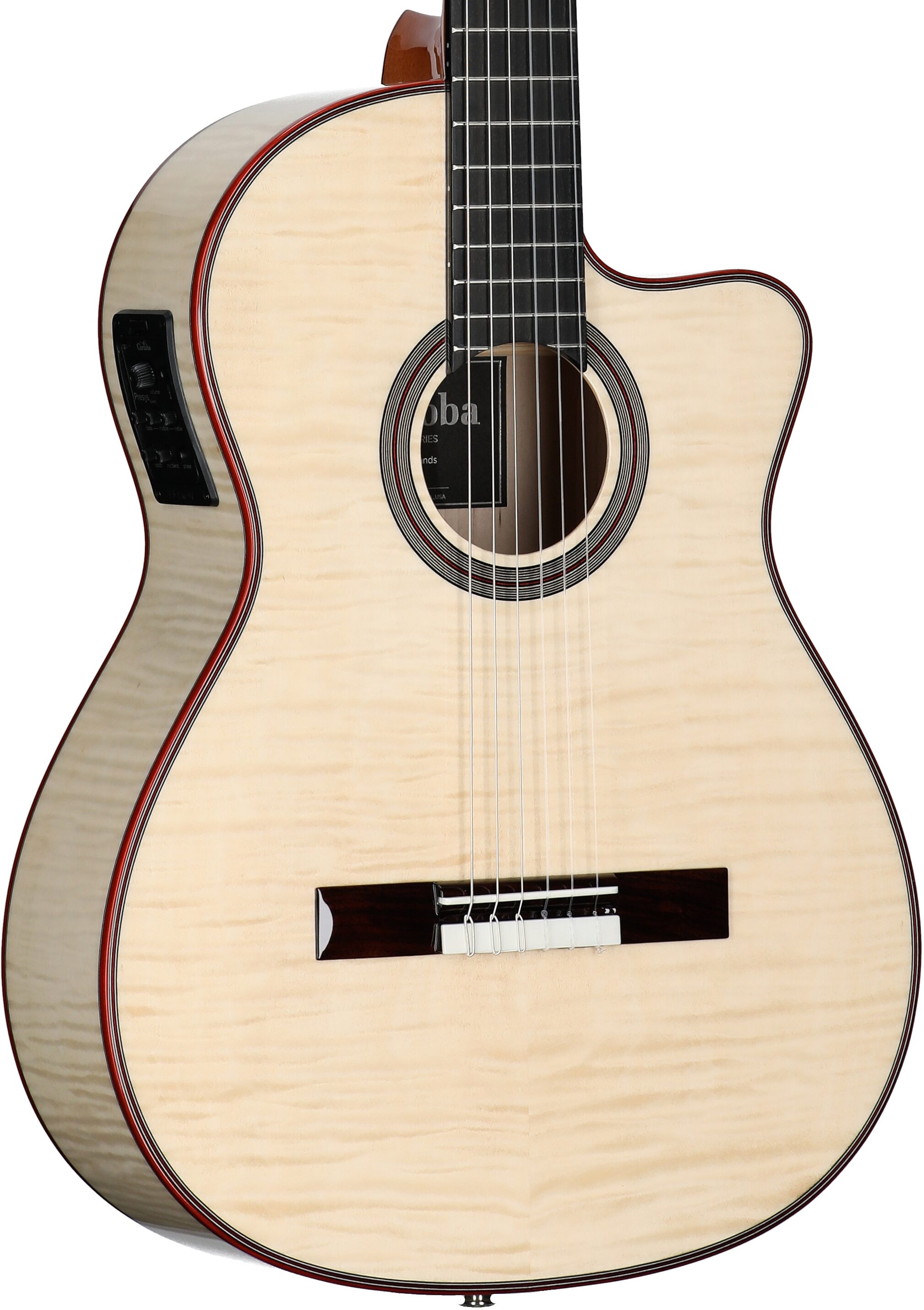 Cordoba Fusion 12 Classical Acoustic-Electric Guitar, White Sands, Full Left Front