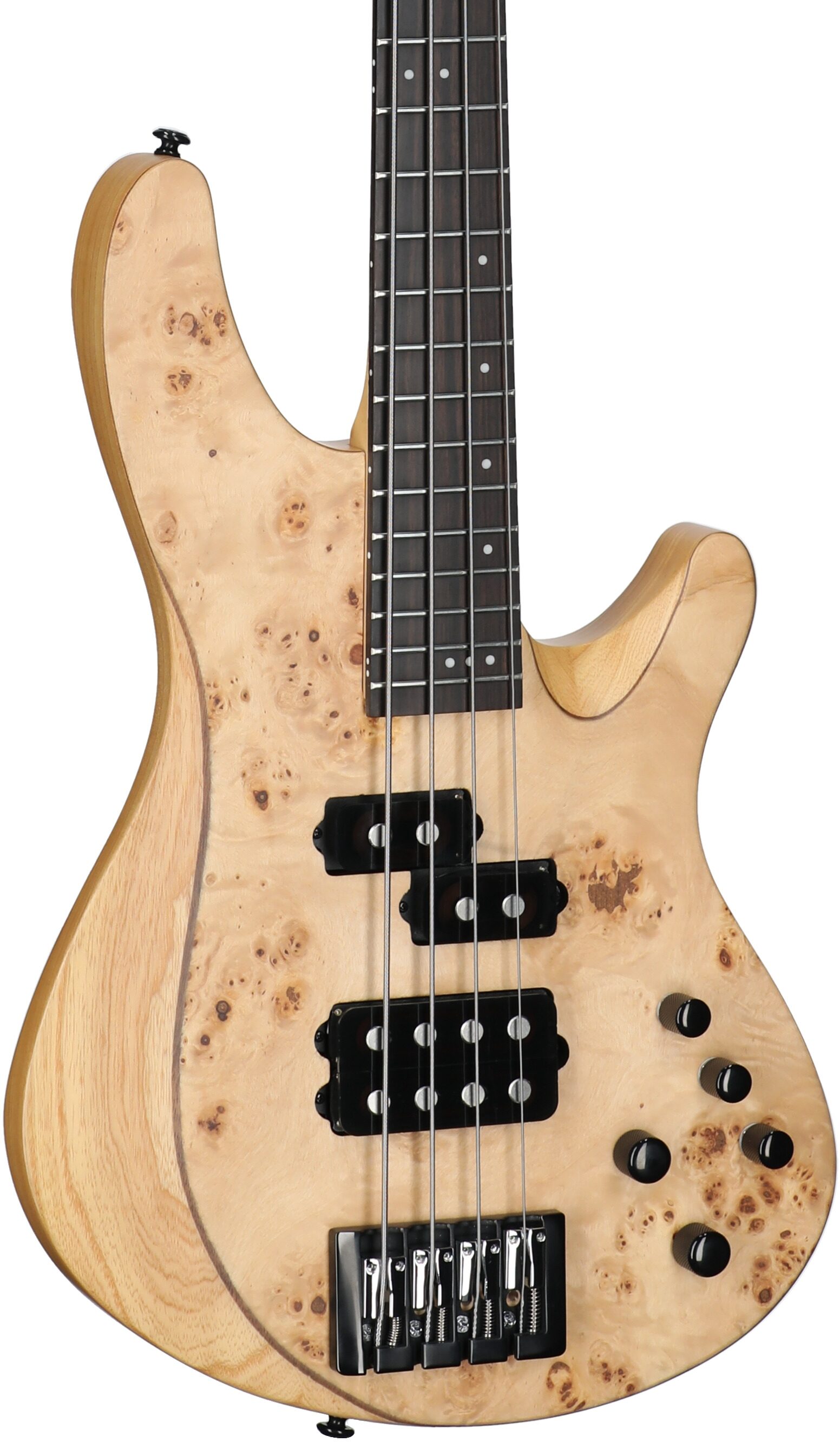 Schecter Reaper-4 Electric Bass, Natural Satin, Full Left Front