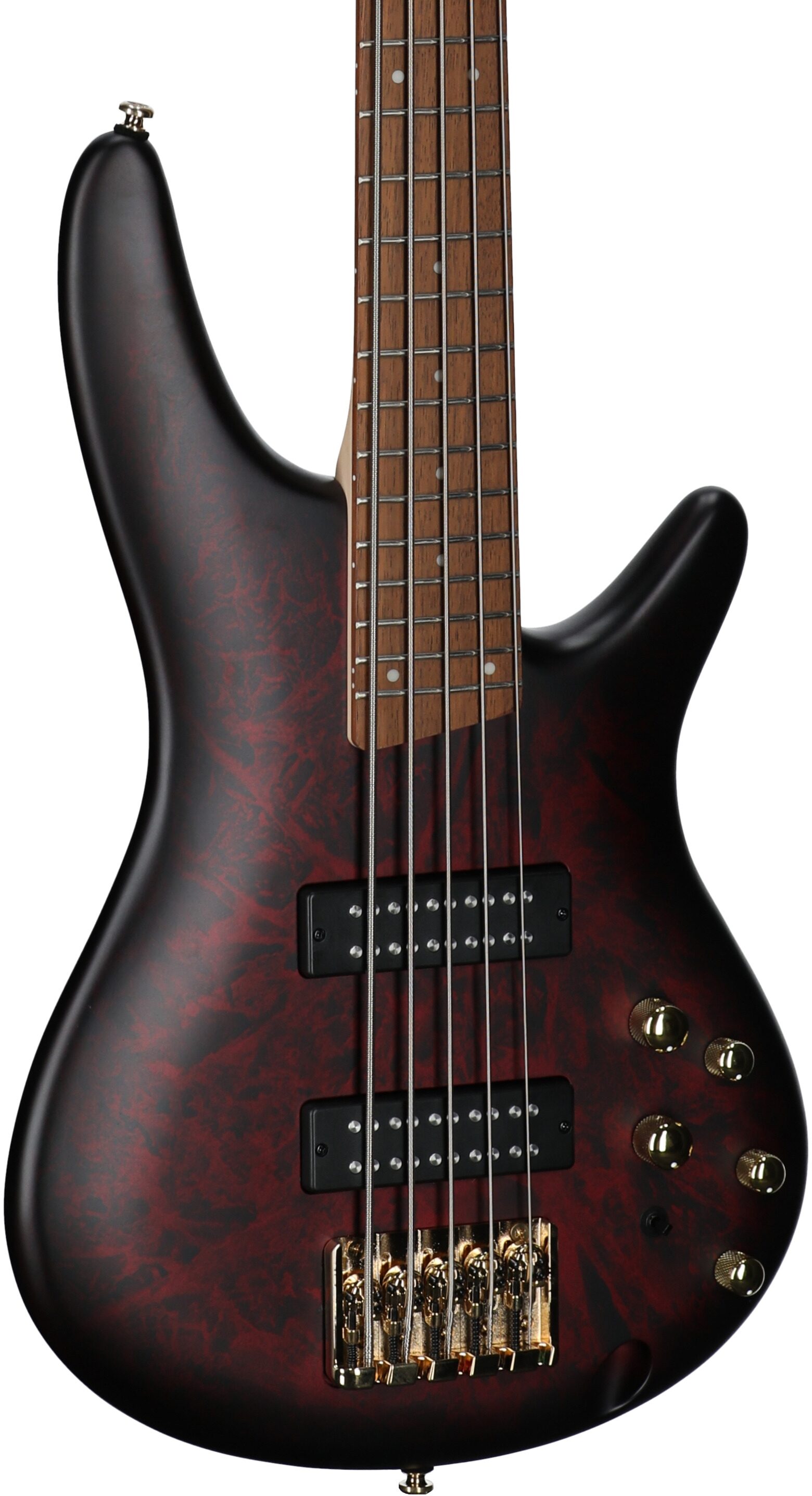 Ibanez SR305EDX Electric Bass Guitar, Wine Red Frozen Matte, Full Left Front