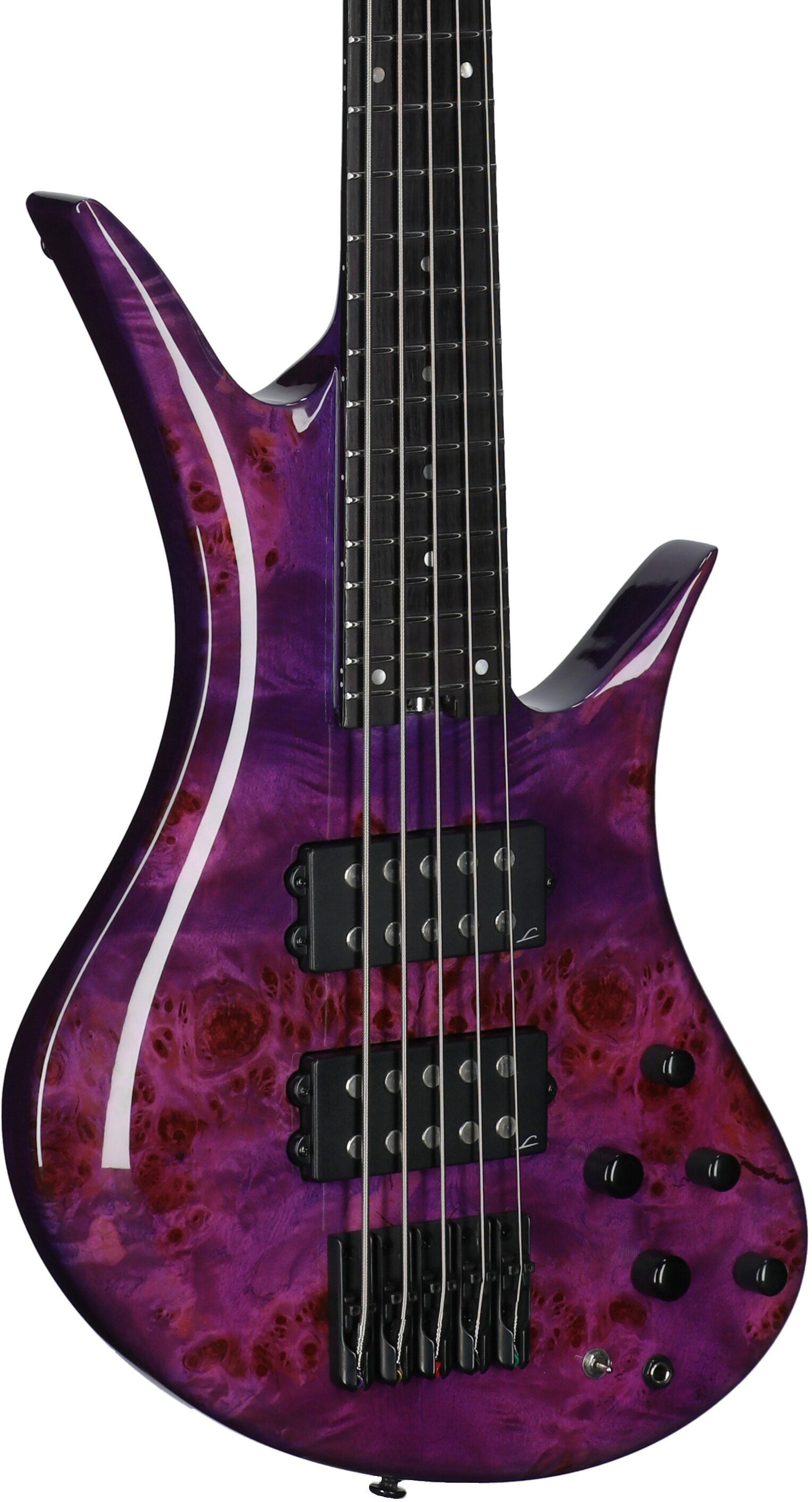 Legator HB5SS Helio 5 Super Shred Bass Guitar, Magenta, Full Left Front
