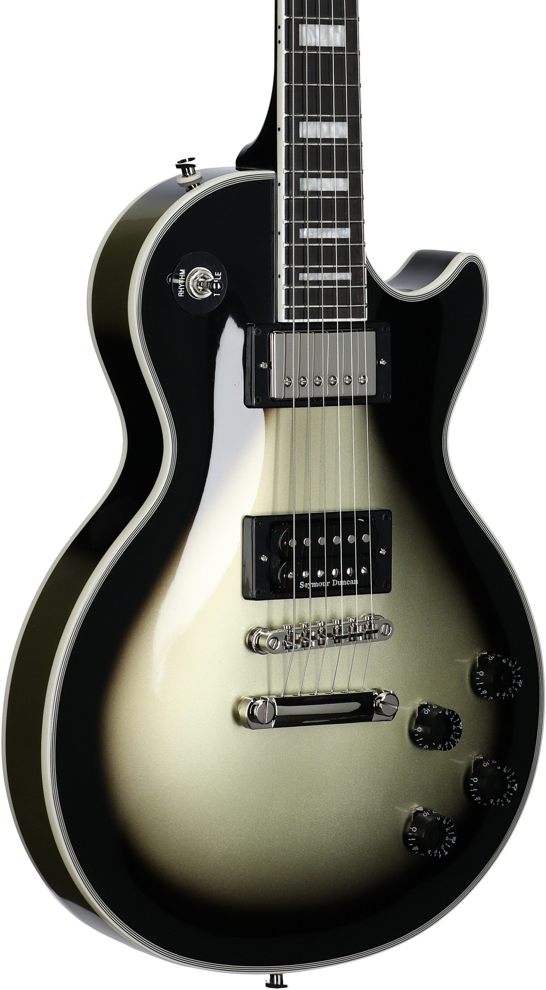 Epiphone Adam Jones Les Paul Custom Electric Guitar (with Case), "Sensation" by Korin Faught, Full Left Front