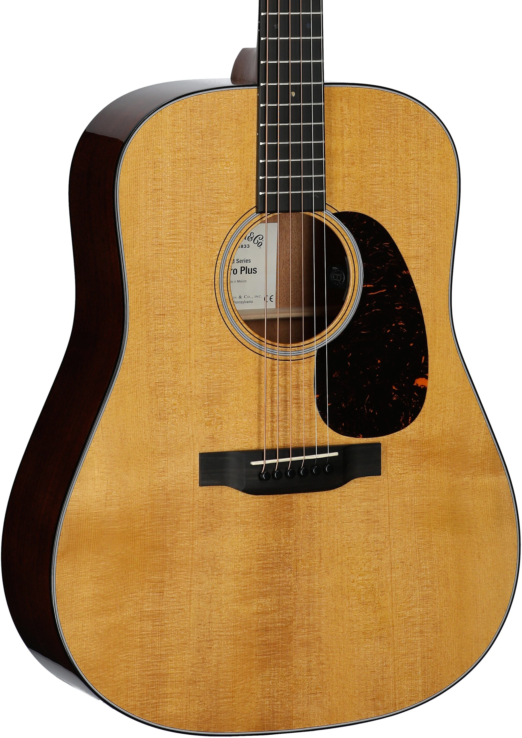 Martin DE Retro Plus Mahogany Acoustic-Electric Guitar, New, Full Left Front