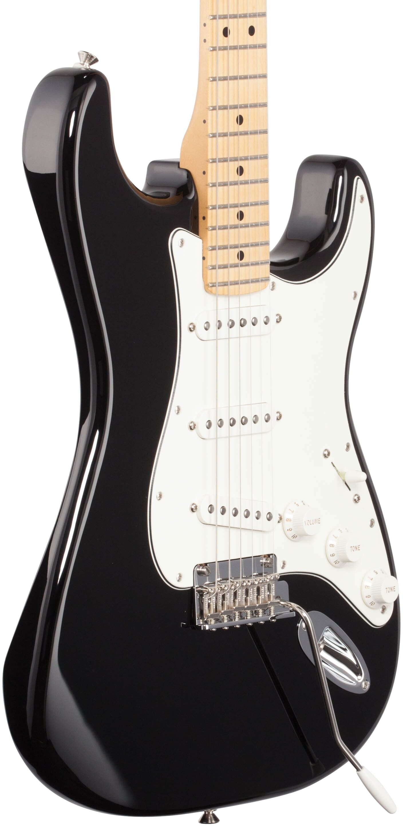 Fender Player Stratocaster Electric Guitar (Maple Fingerboard), Black, Full Left Front