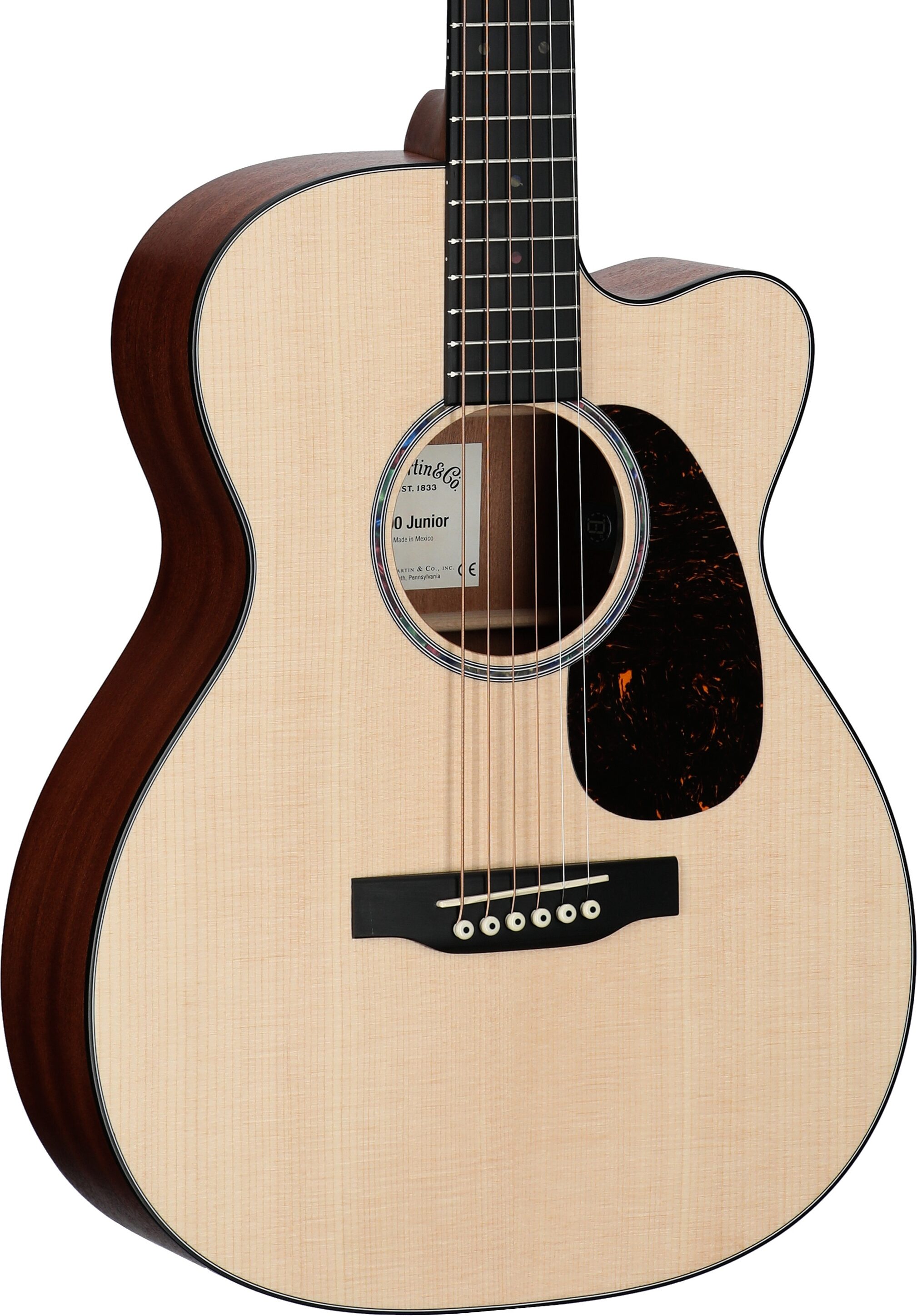 Martin 000C Jr E Acoustic-Electric Guitar (with Soft Shell Case), New, Full Left Front