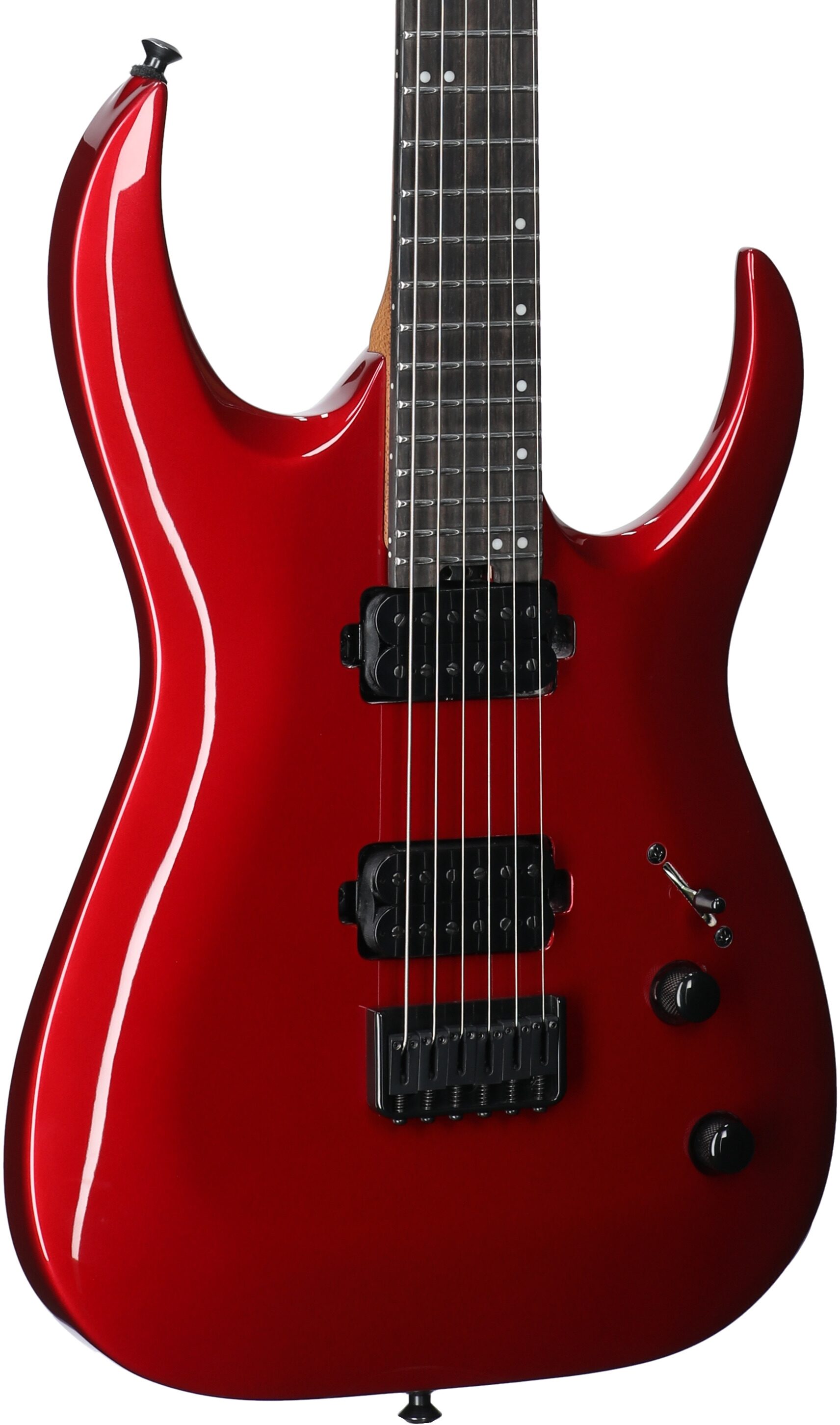 Jackson Pro Series Signature Misha Mansoor Juggernaut HT6 Electric Guitar, Caramelized Maple Fingerboard, Red Crystal, Full Left Front