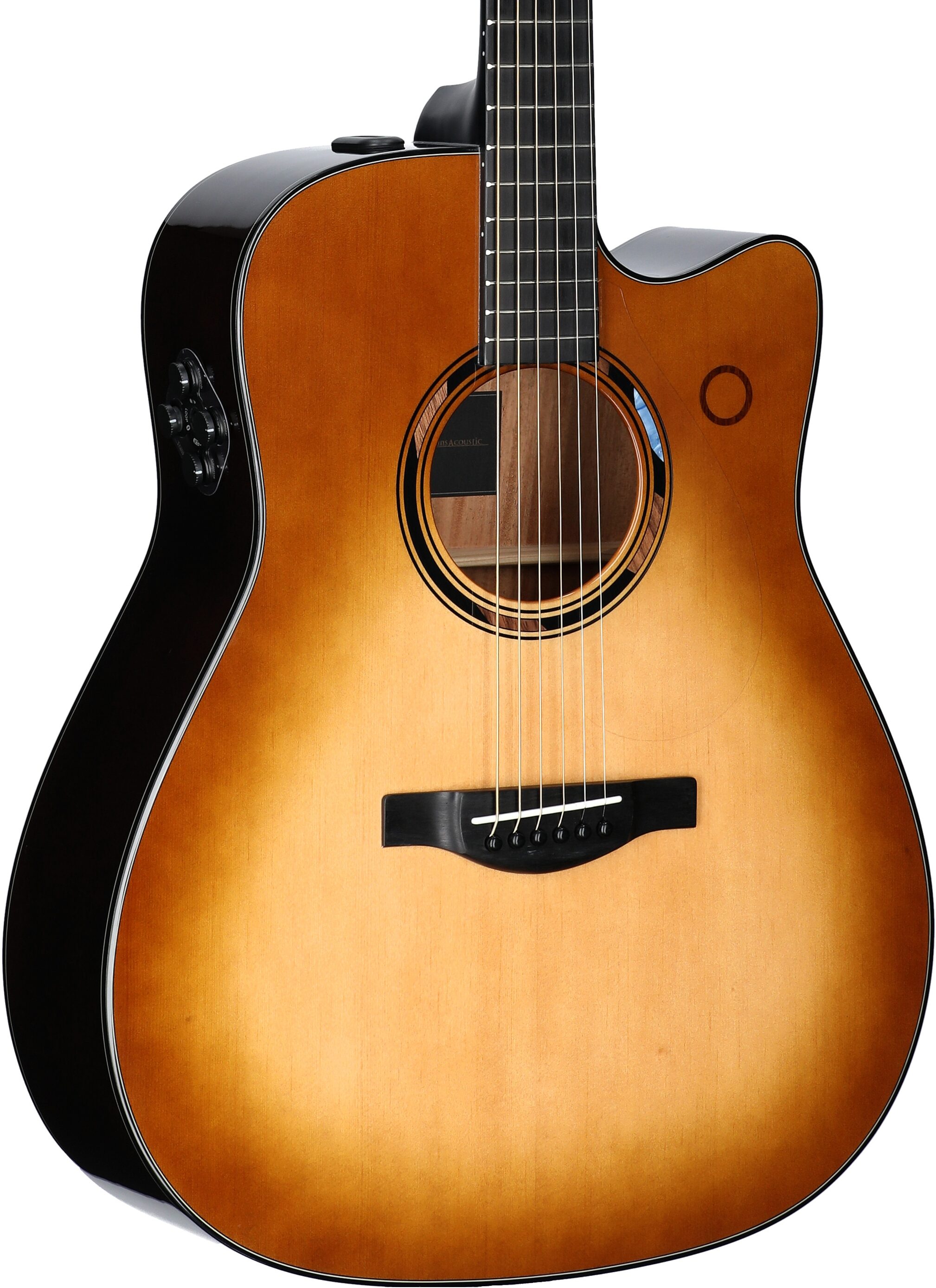 Yamaha TAG 3 C TransAcoustic Dreadnought Acoustic-Electric Guitar (with Bag), Sand Burst, Full Left Front