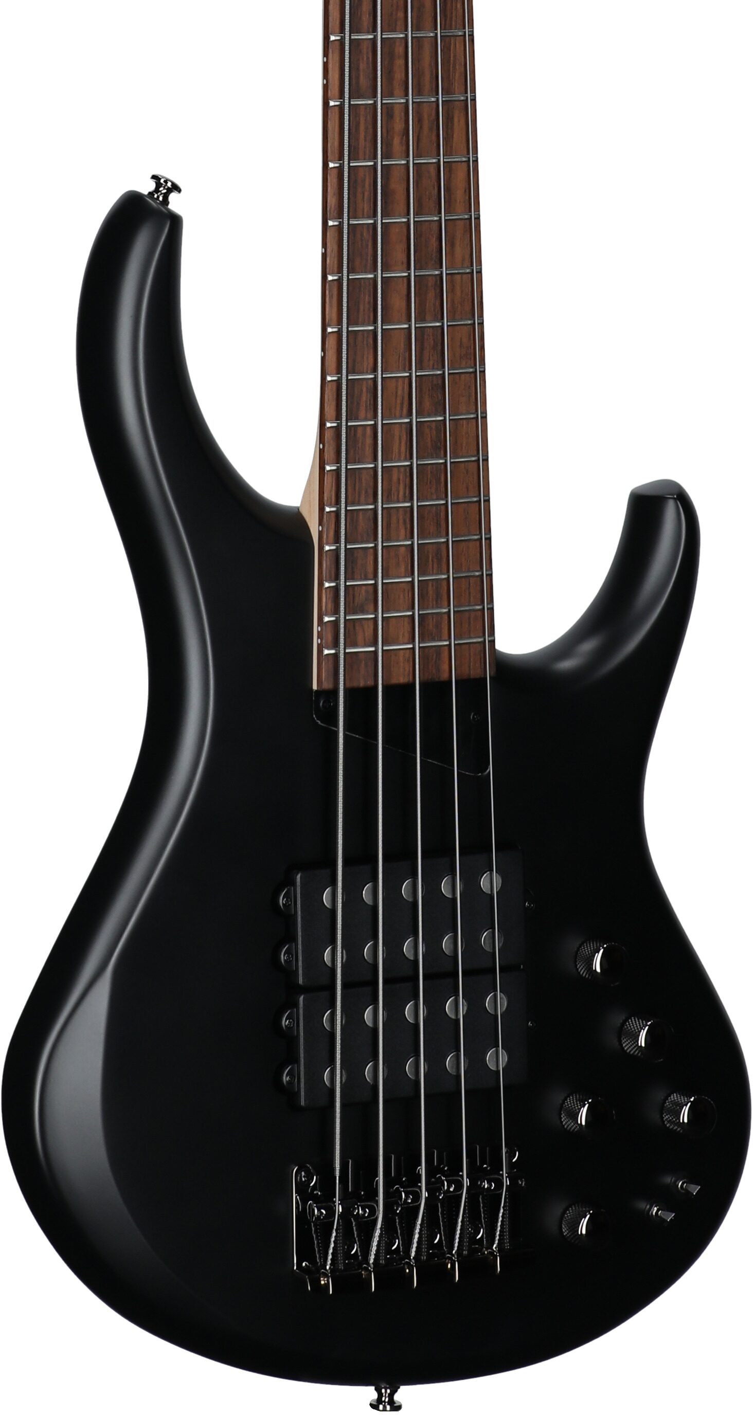 MTD Kingston Super 5 Electric Bass, 5-String (with Laurel Fingerboard), Black, Full Left Front