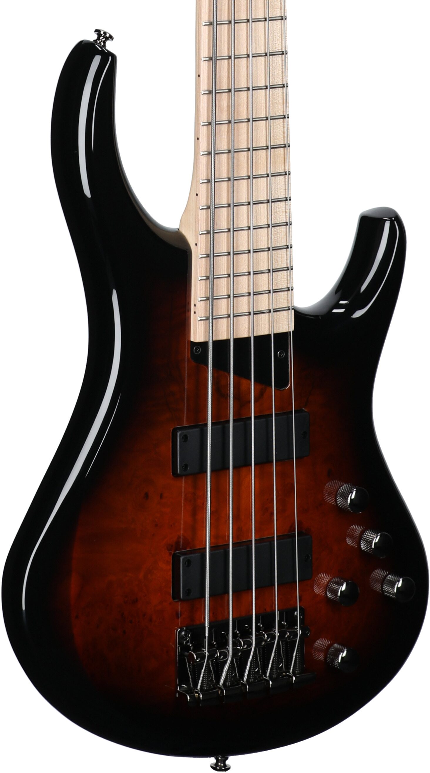 MTD Kingston Z5MP Electric Bass, 5-String (with Maple Fingerboard), Tobacco Sunburst, Open Box (Very Good), Full Left Front