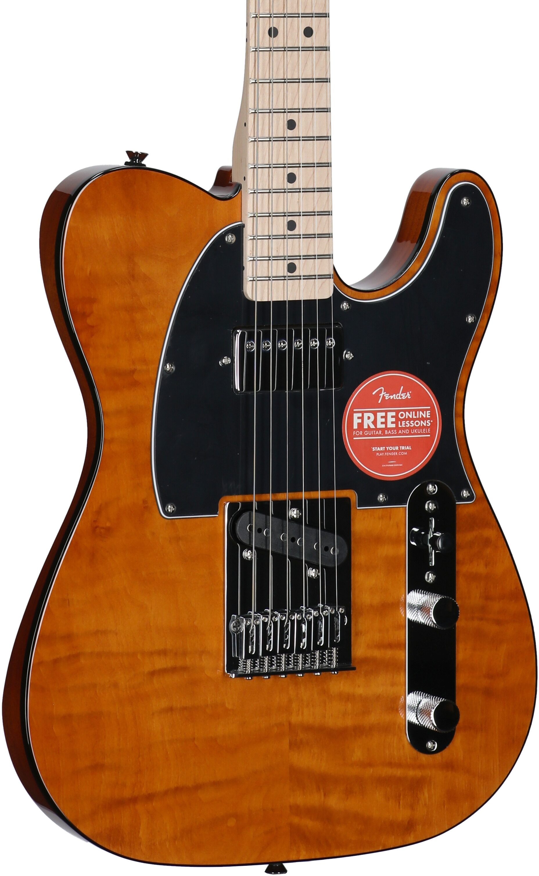 Squier Affinity Telecaster FMT SH Electric Guitar, with Maple Fingerboard, Mocha, Full Left Front