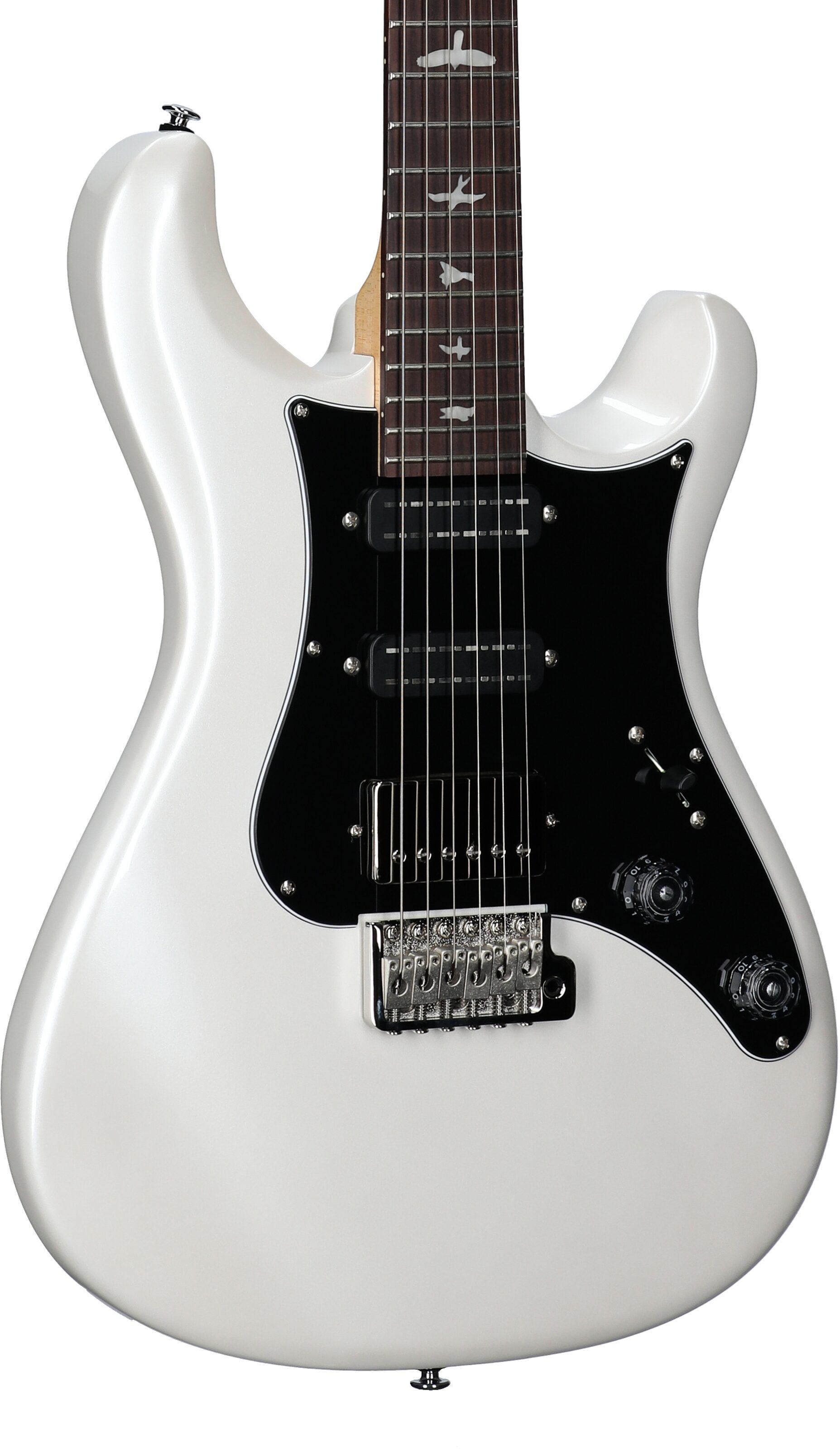PRS Paul Reed Smith SE Studio Standard Electric Guitar, Rosewood Fingerboard (with Gig Bag), Pearl White, Full Left Front