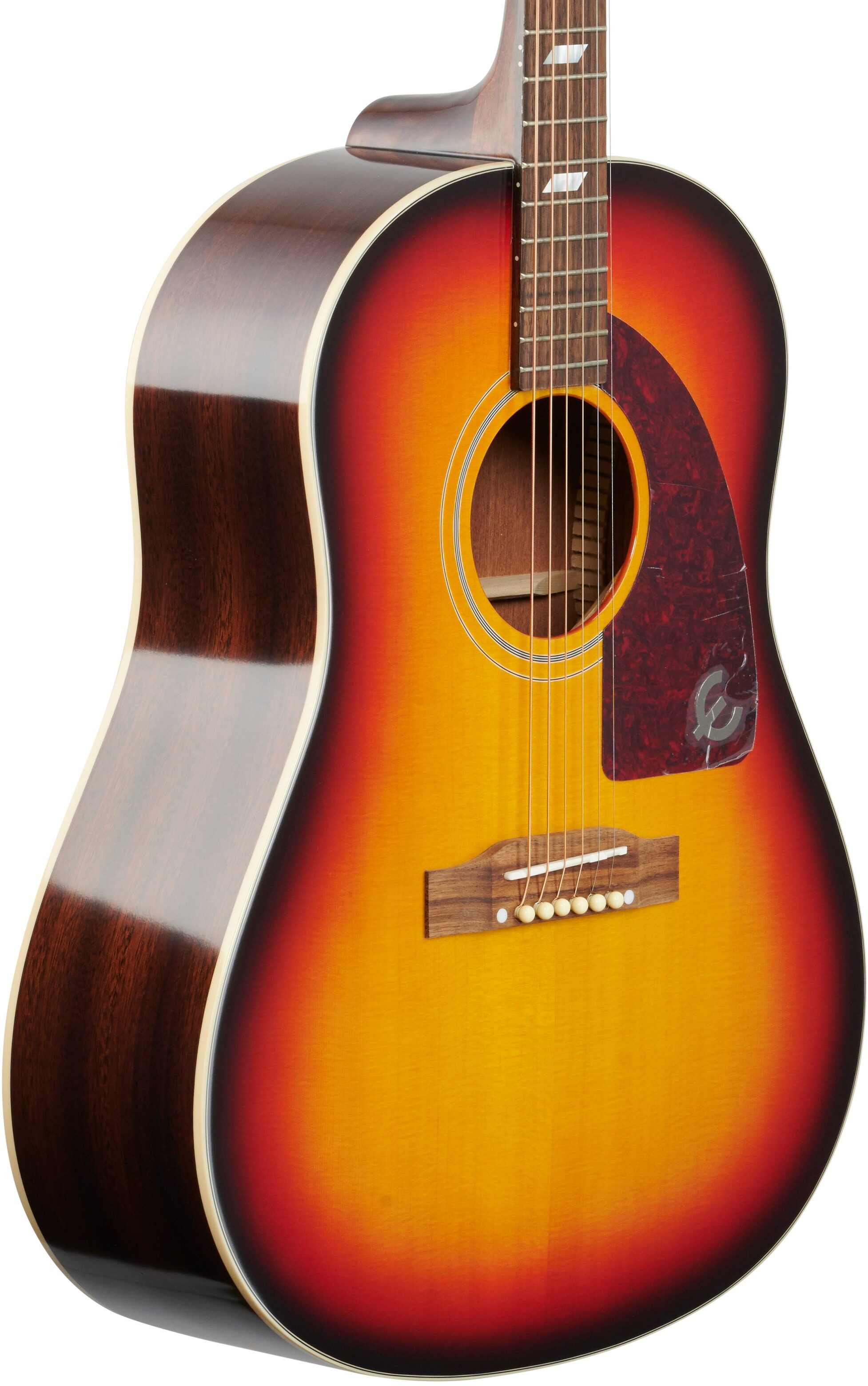 Epiphone Masterbilt Texan Acoustic-Electric Guitar, Faded Cherry Aged Gloss, Open Box (Good), Full Left Front