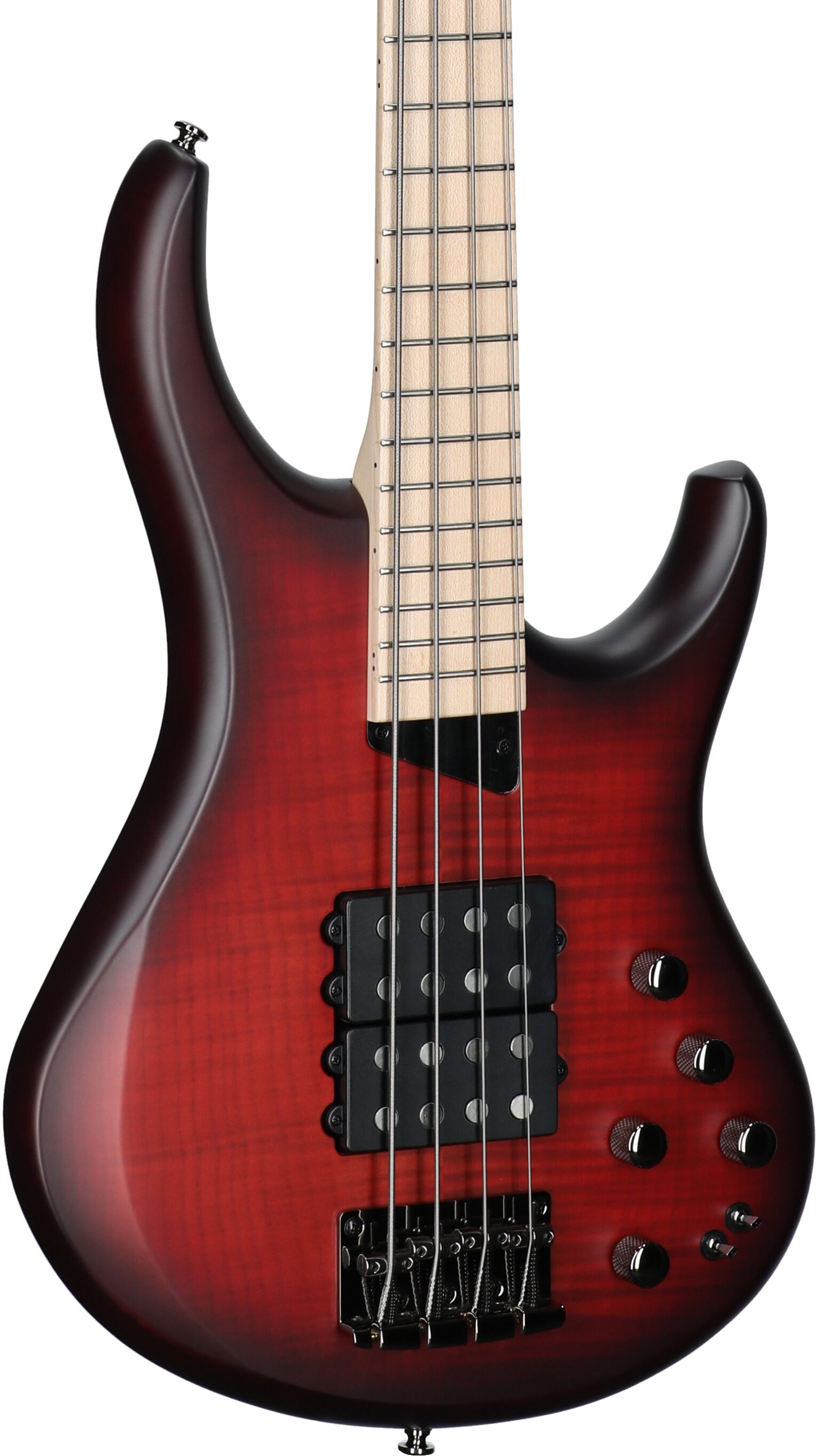 MTD Kingston Super 4-String Electric Bass, Dr. Browns Burst, Full Left Front