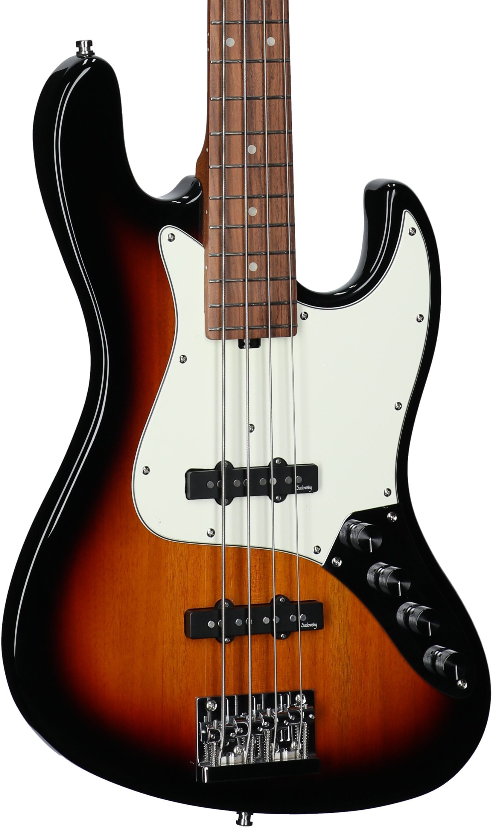 Sadowsky MetroExpress 21-Fret Vintage J/J Electric Bass, with Morado Fingerboard (with Gig Bag), Sunburst, Full Left Front