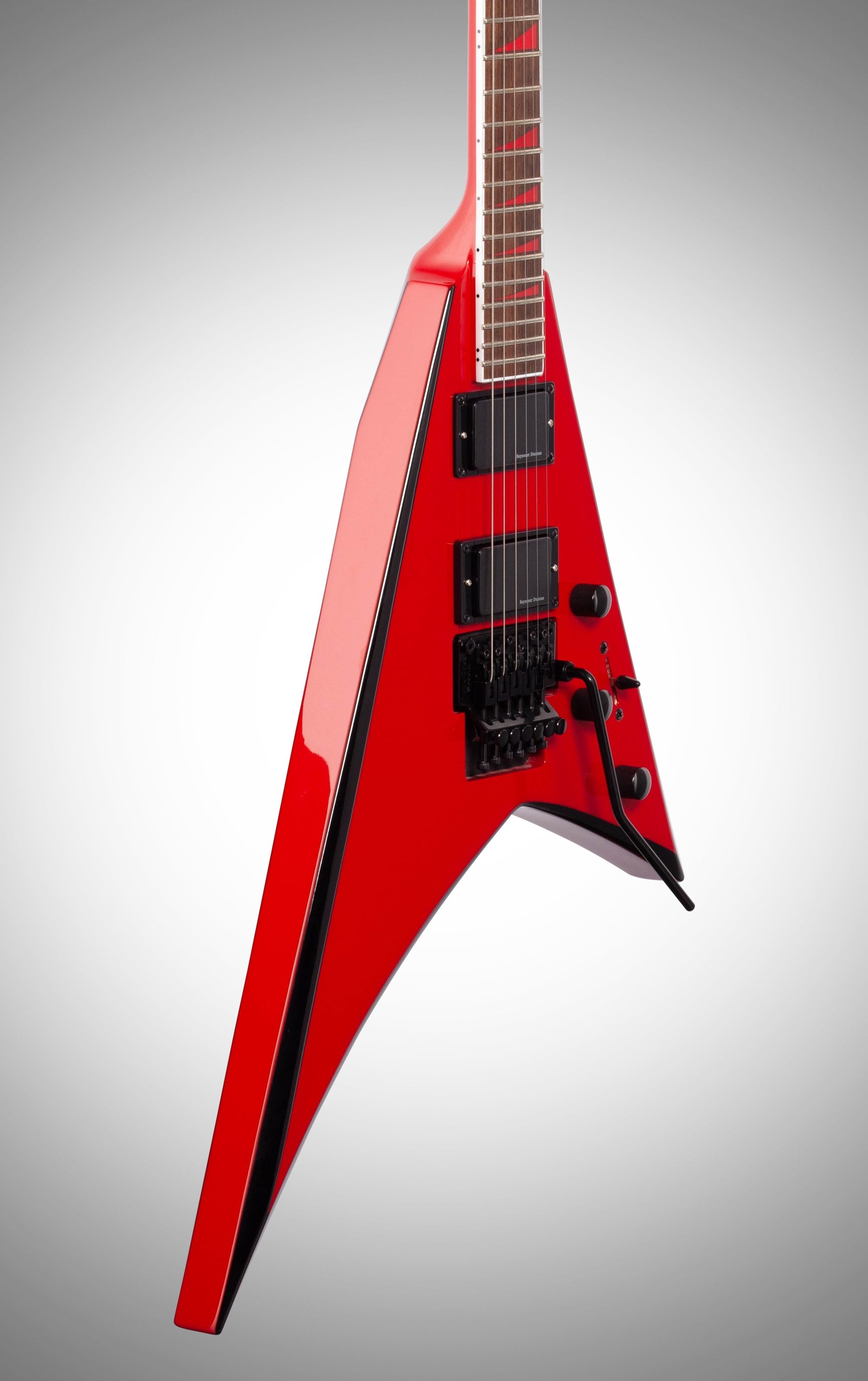 Jackson X Series Rhoads RRX24 Electric Guitar, with Laurel Fingerboard, Red with Black Bevel, Full Left Front