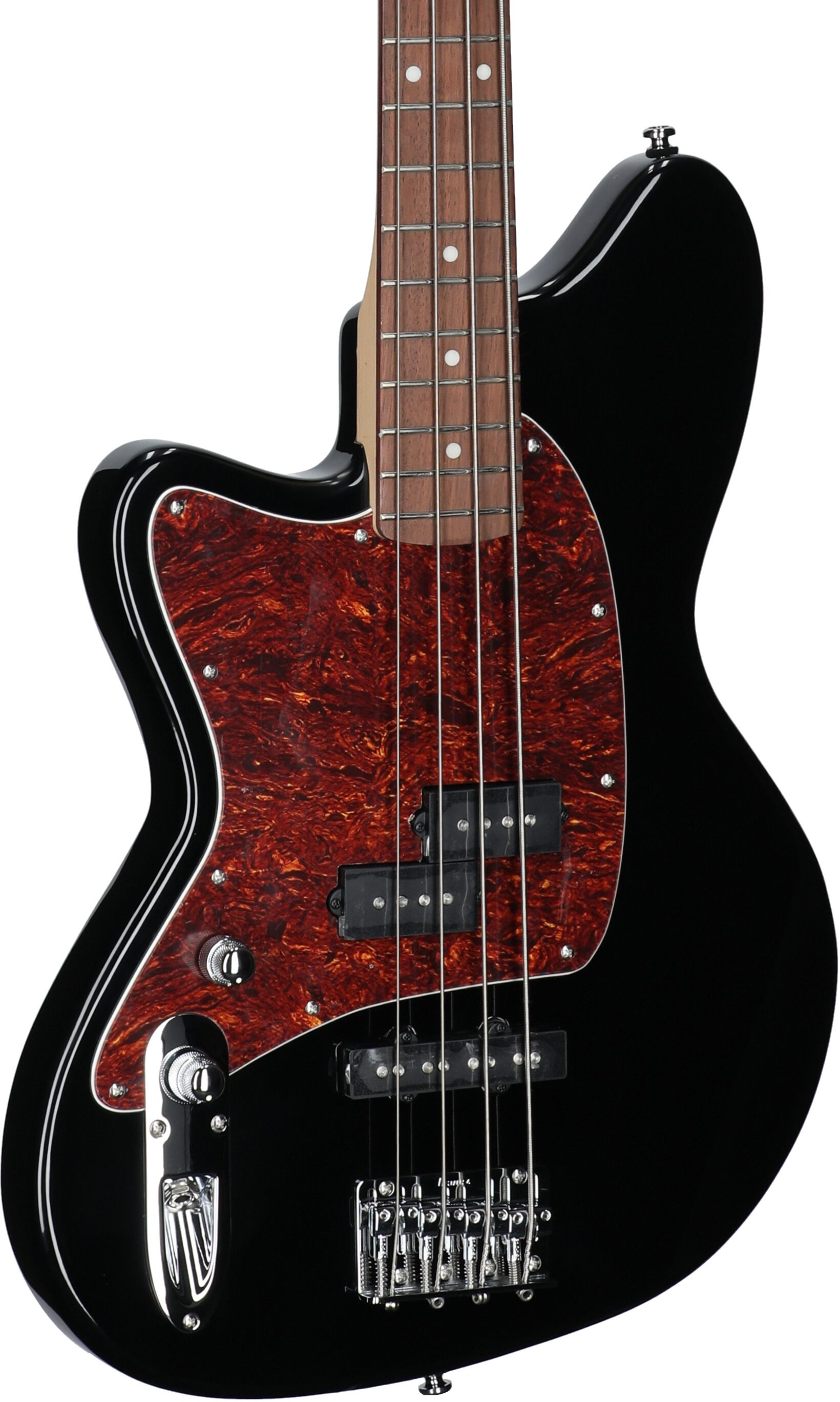 Ibanez Talman TMB100 Electric Bass, Left-Handed, Black, Full Left Front