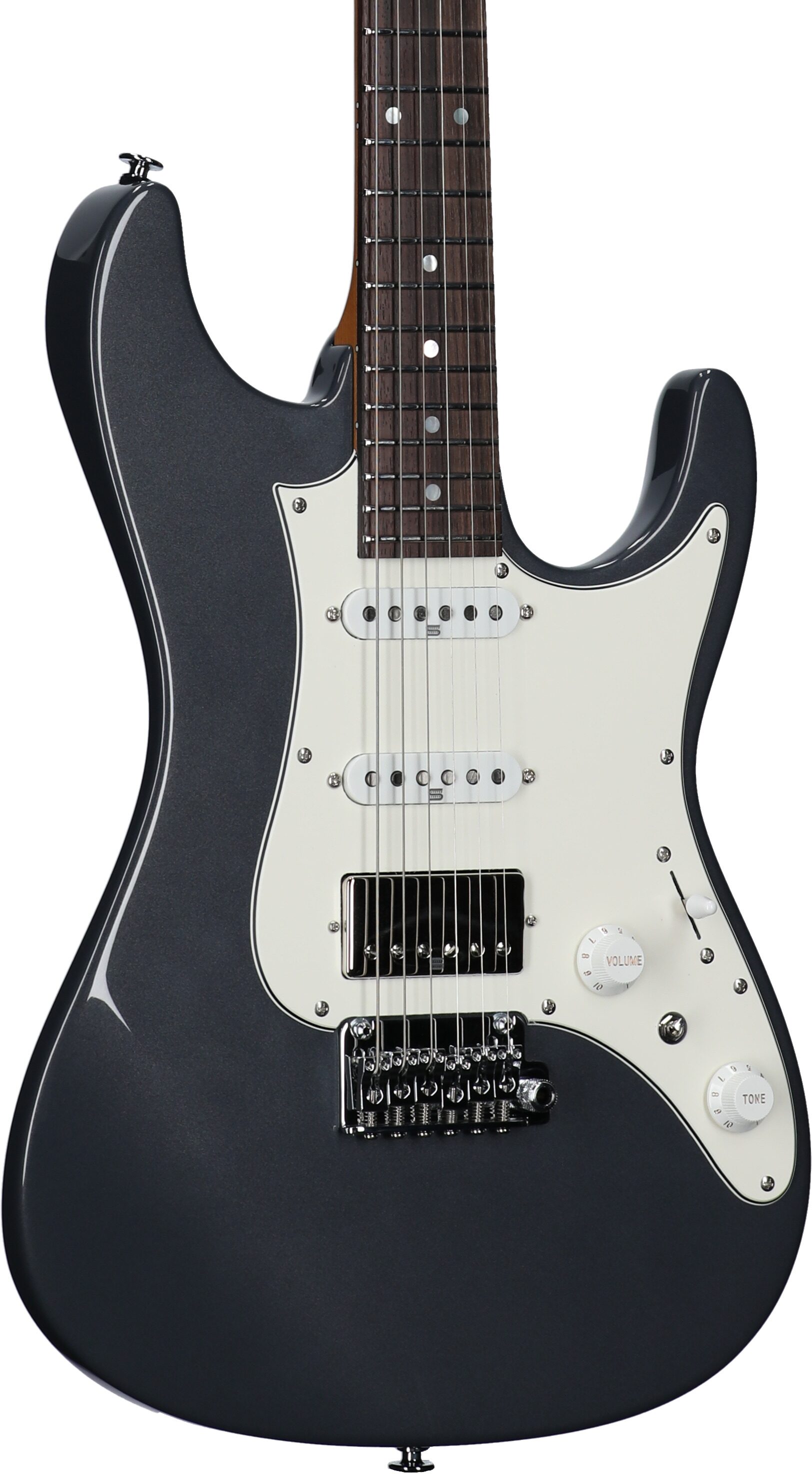 Ibanez Prestige AZ2204NW Electric Guitar (with Case), Gray Metallic, Full Left Front