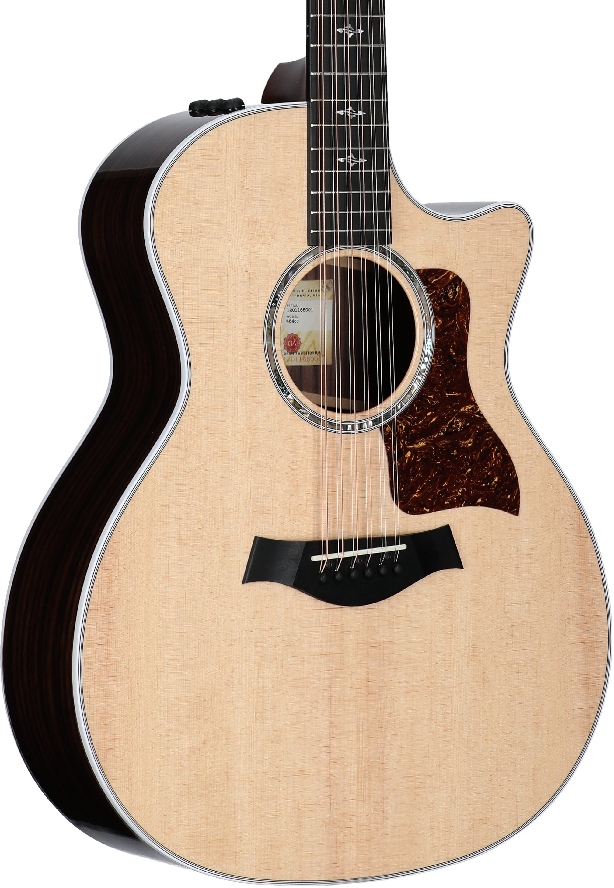 Taylor 454ce Grand Auditorium Cutaway Acoustic-Electric Guitar, 12-String, Natural, Full Left Front