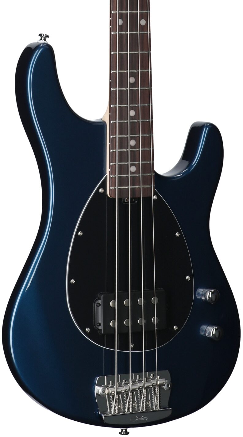 Sterling by Music Man SB14 Electric Bass, Blue Pearl, Full Left Front