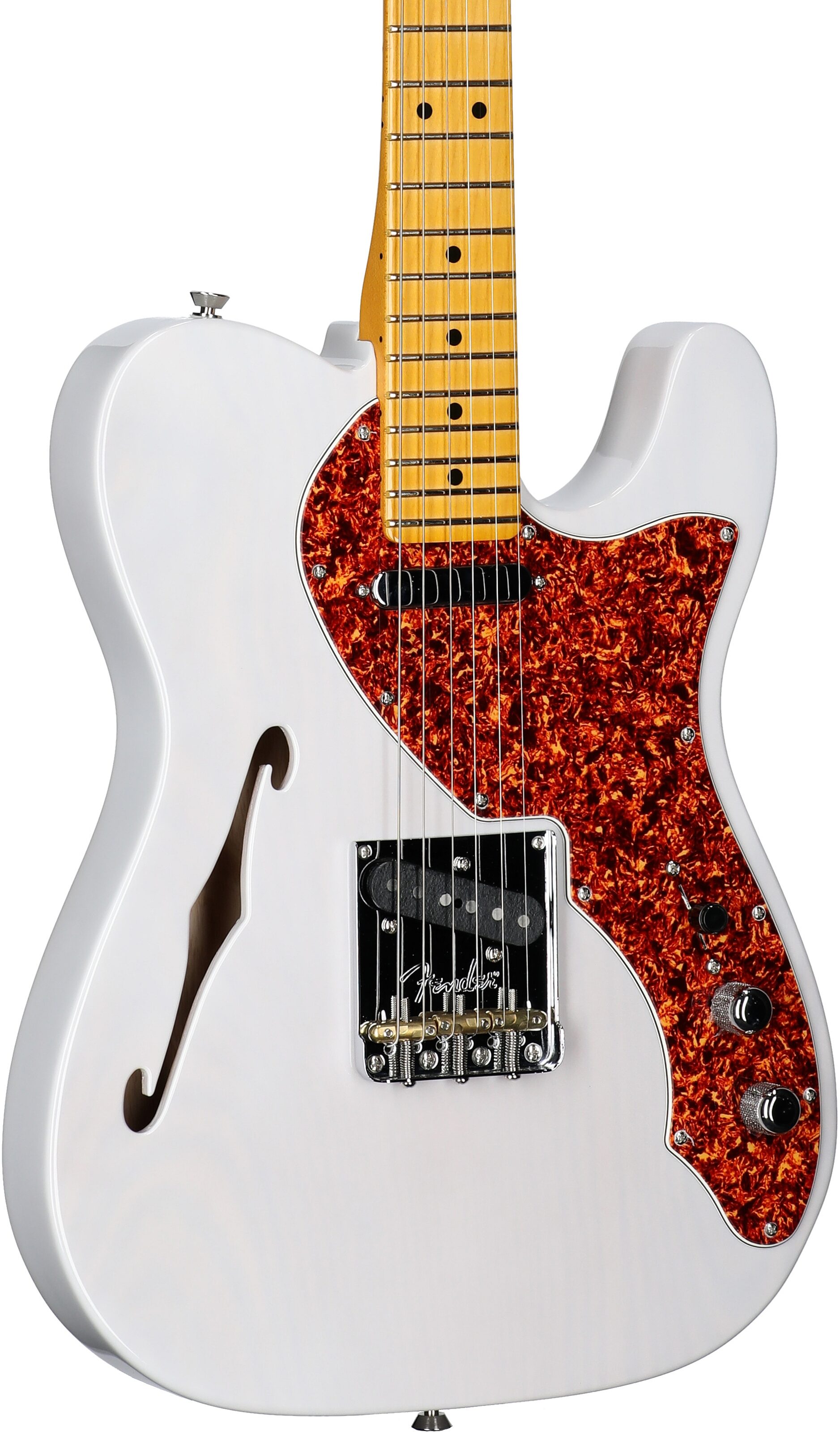 Fender Limited Edition American Pro II Telecaster Thinline Electric Guitar (with Case), White Blonde, Full Left Front