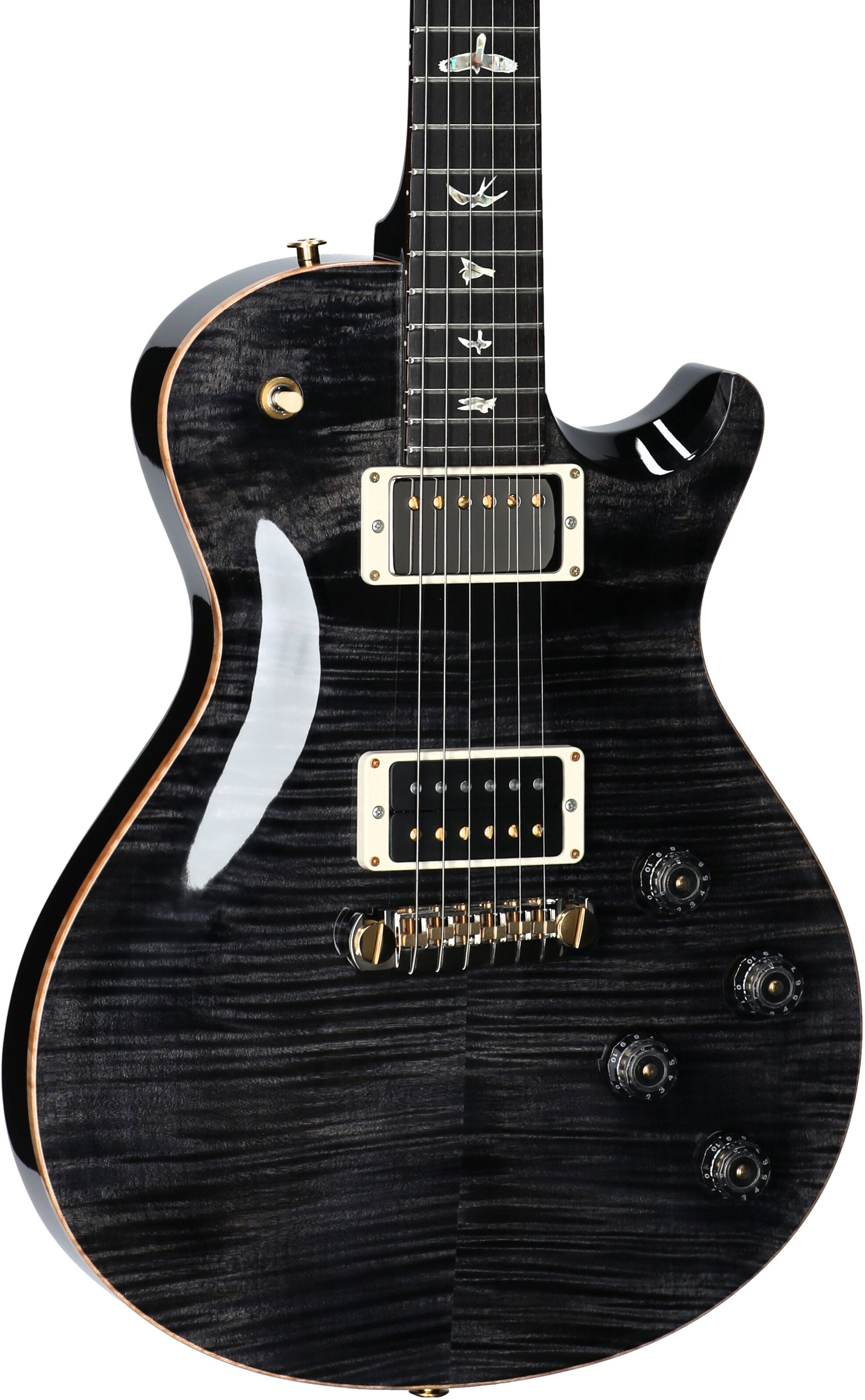 PRS Paul Reed Smith Tremonti Stoptail 10-Top Electric Guitar (with Case), Gray Black, Full Left Front