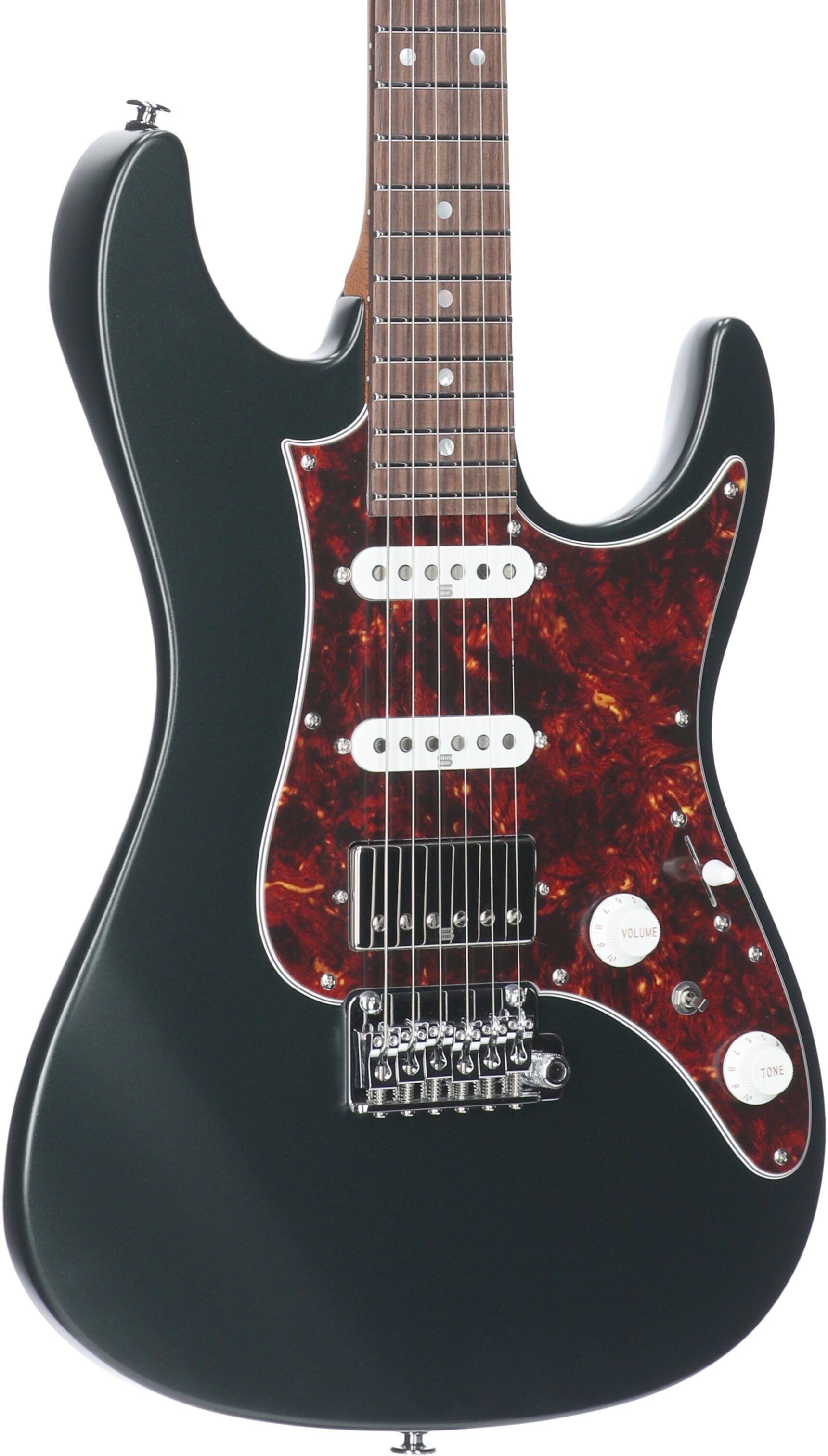 Ibanez AZ2204N Prestige Electric Guitar (with Case), Ivy Green Metallic, Full Left Front