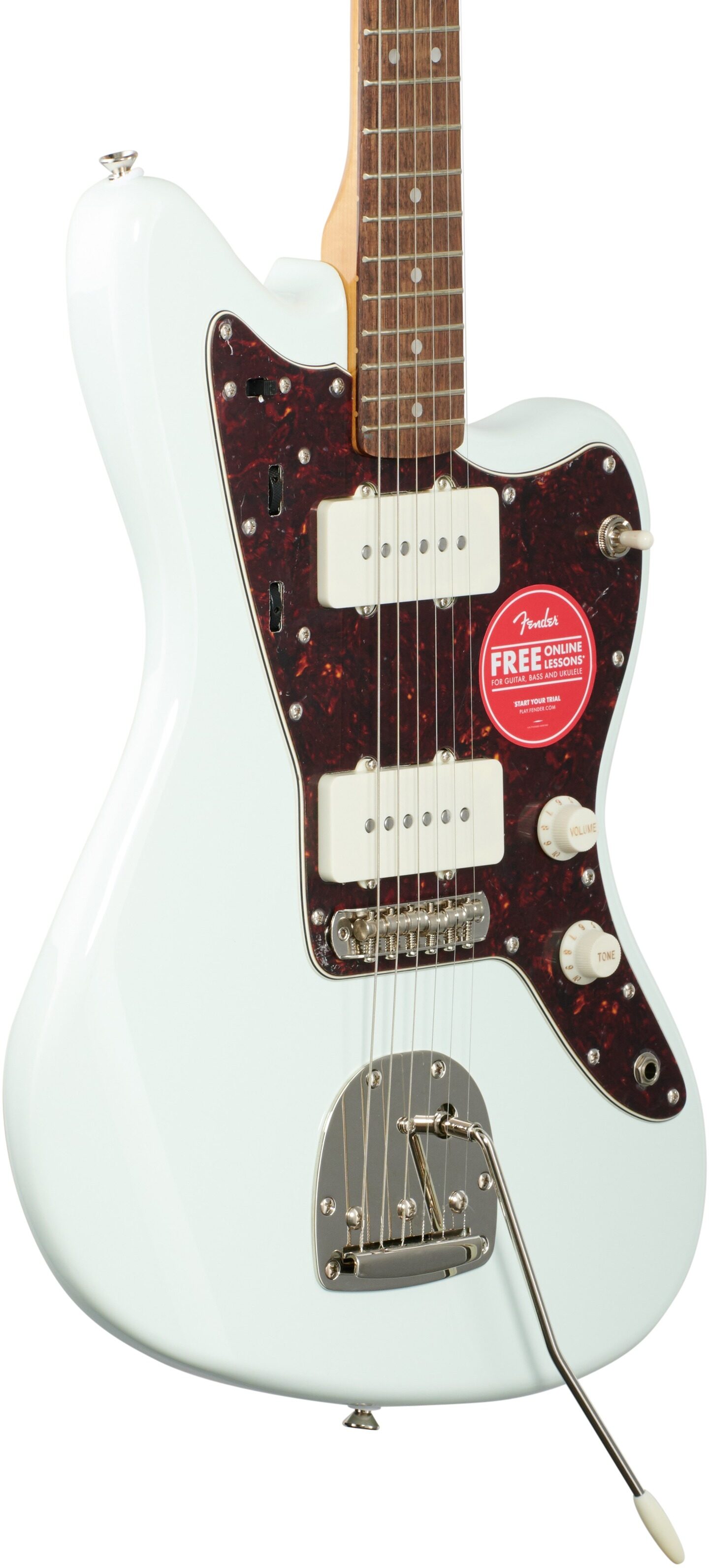 Squier Classic Vibe '60s Jazzmaster Electric Guitar, with Laurel Fingerboard, Sonic Blue, Full Left Front