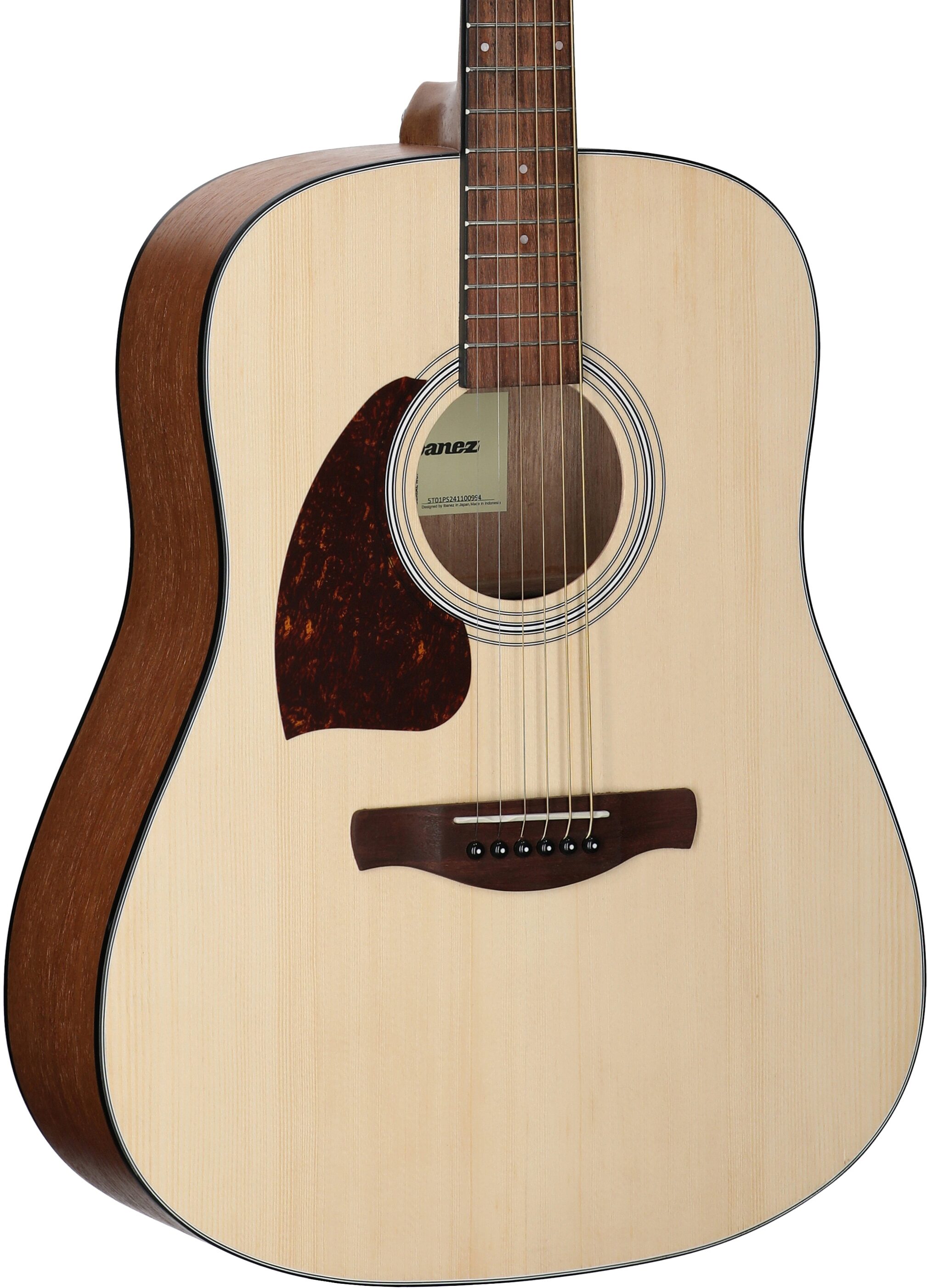Ibanez PF50L Acoustic Guitar, Left-Handed, Open Pore Natural, Full Left Front