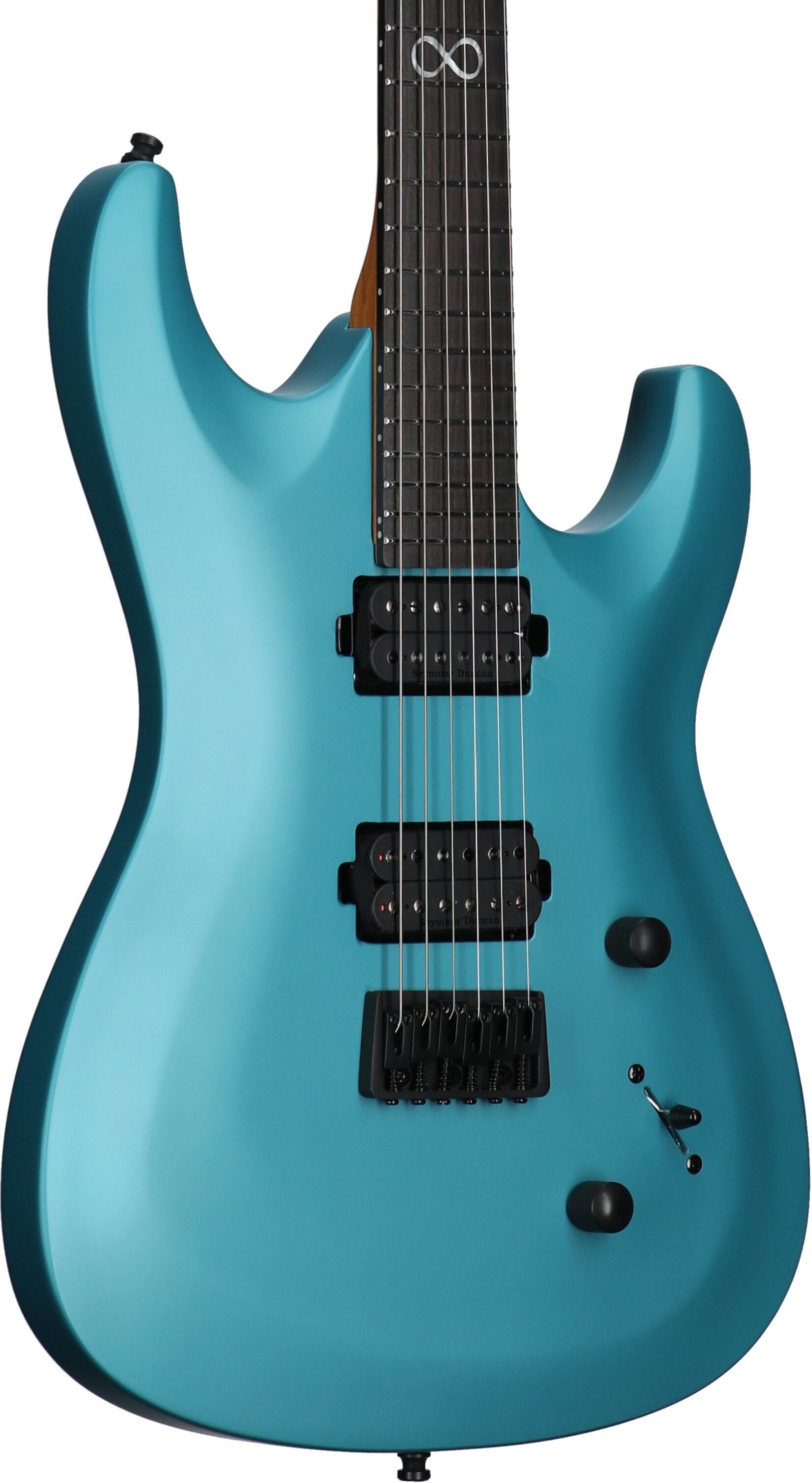 Chapman ML1 Pro Modern Electric Guitar, Liquid Teal Satin Metallic, Full Left Front