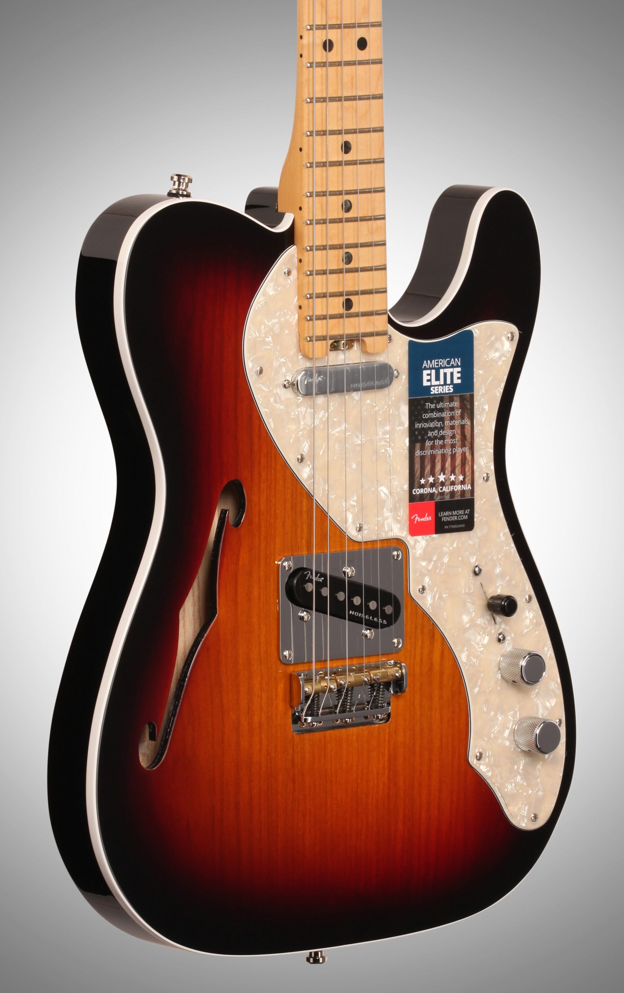 Fender American Elite Telecaster Thinline Electric Guitar (Maple)