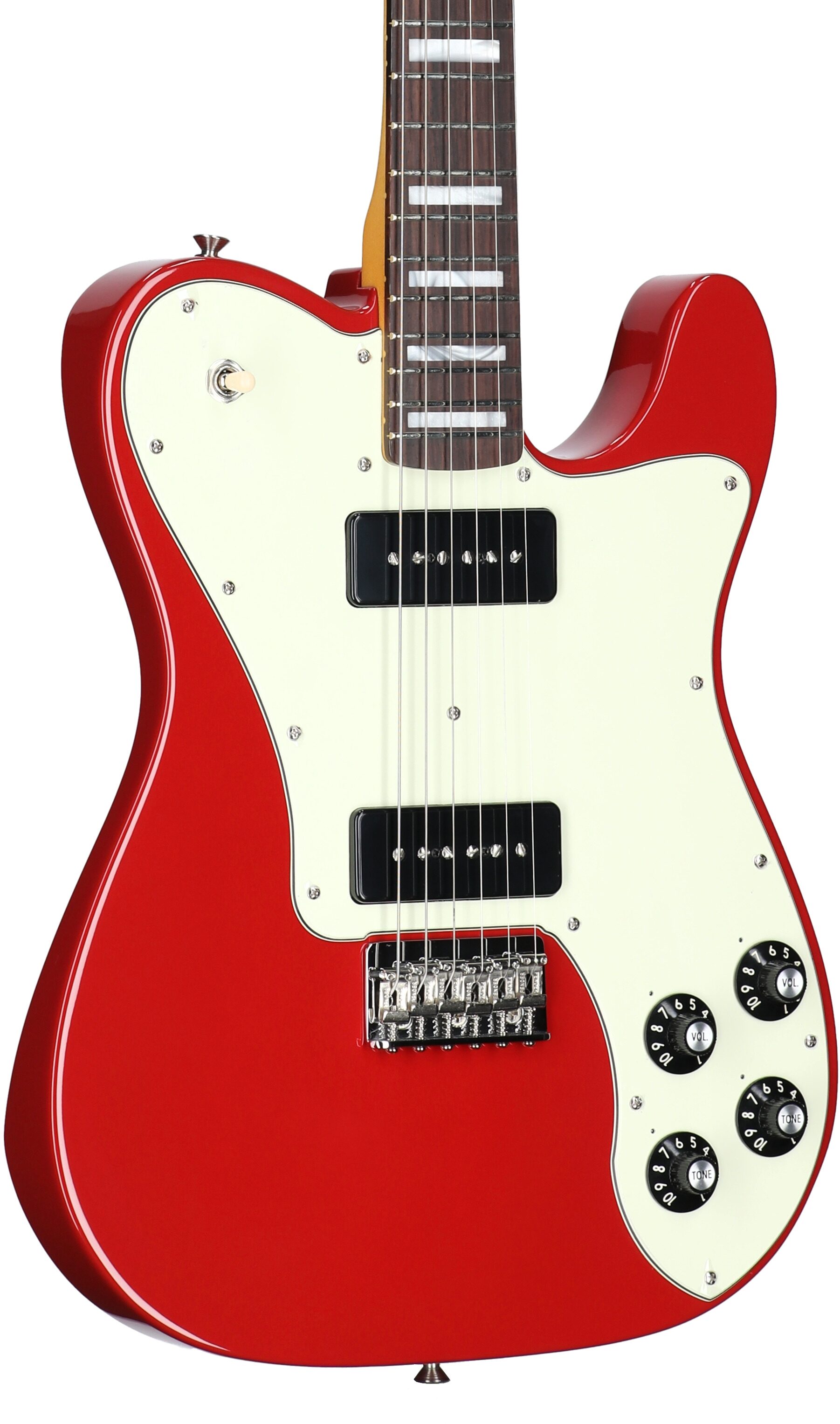 Fender Chris Shiflett Cleaver Telecaster Deluxe Electric Guitar (with Case), Dakota Red, Open Box (Very Good), Full Left Front