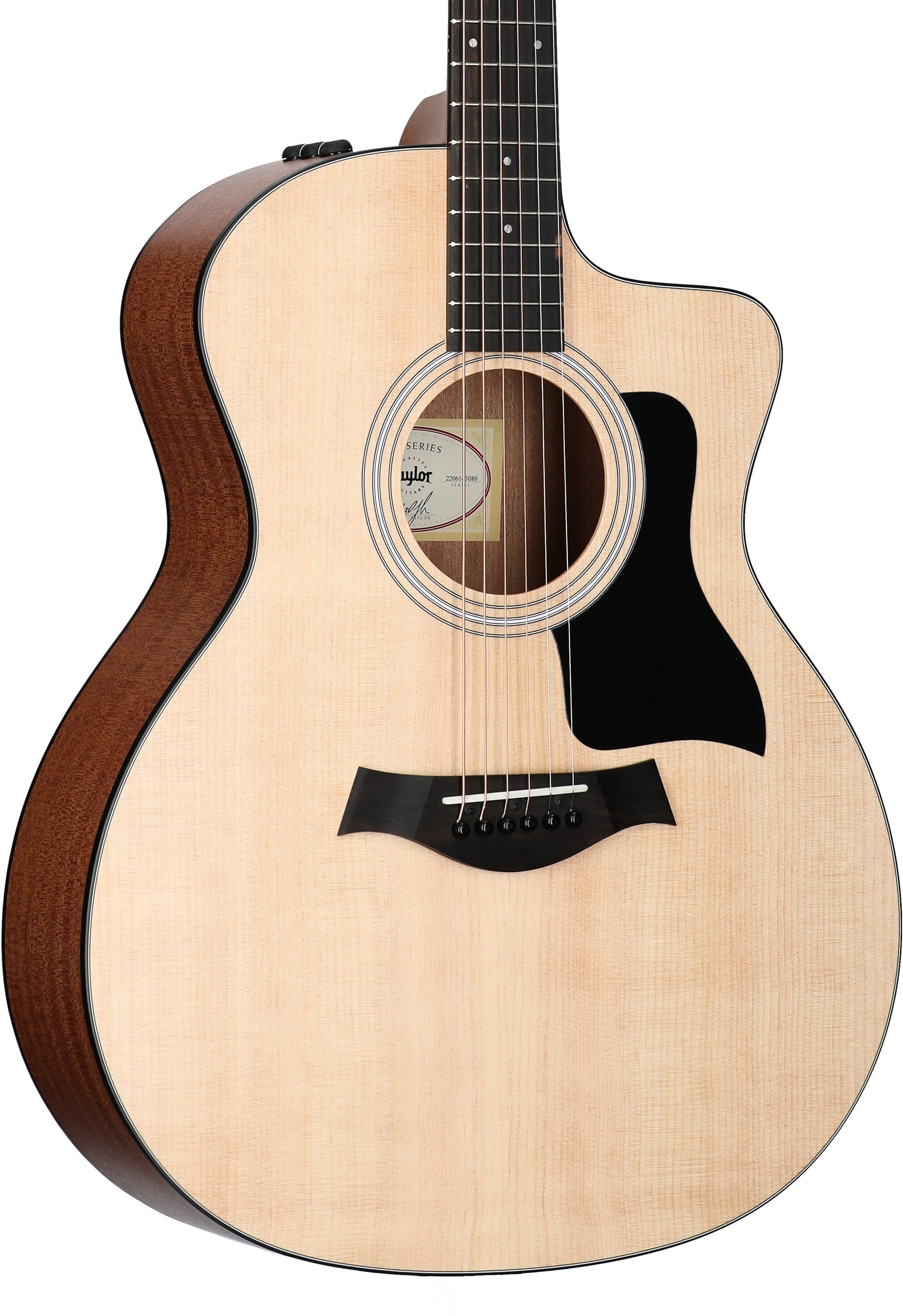 Taylor 114ce-S Grand Auditorium Acoustic Electric Guitar (with Gig Bag), New, Full Left Front
