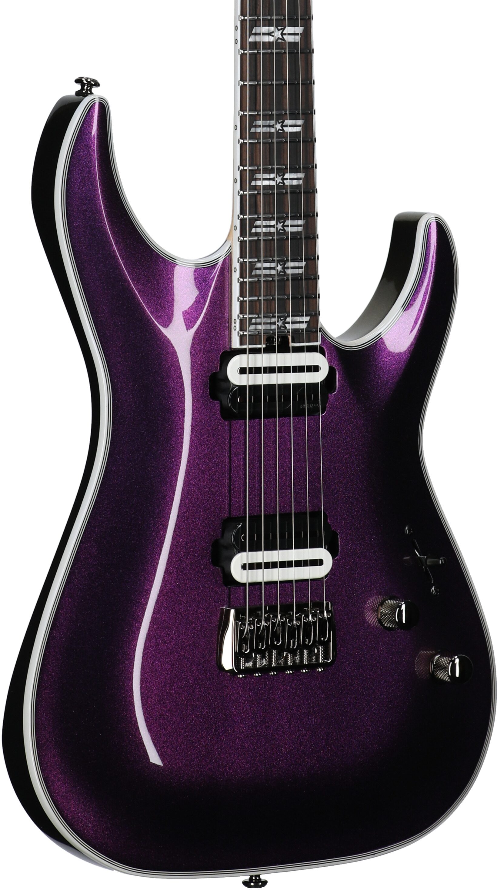 Schecter C1 SLS Custom Electric Guitar, Hollywood Supernova Metallic, Full Left Front