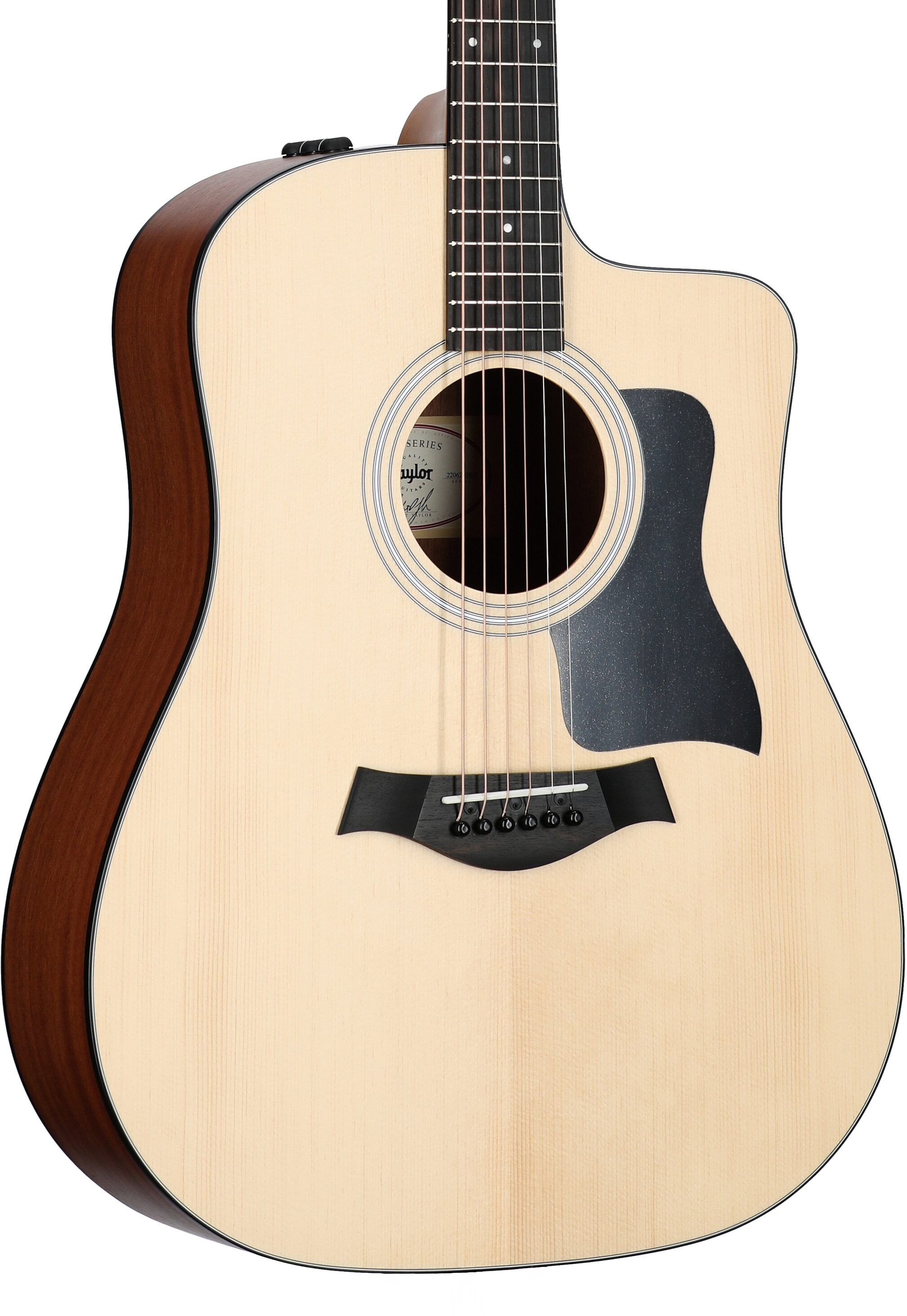 Taylor 110ce-S Dreadnought Acoustic Electric Guitar (with Gig Bag), New, Full Left Front