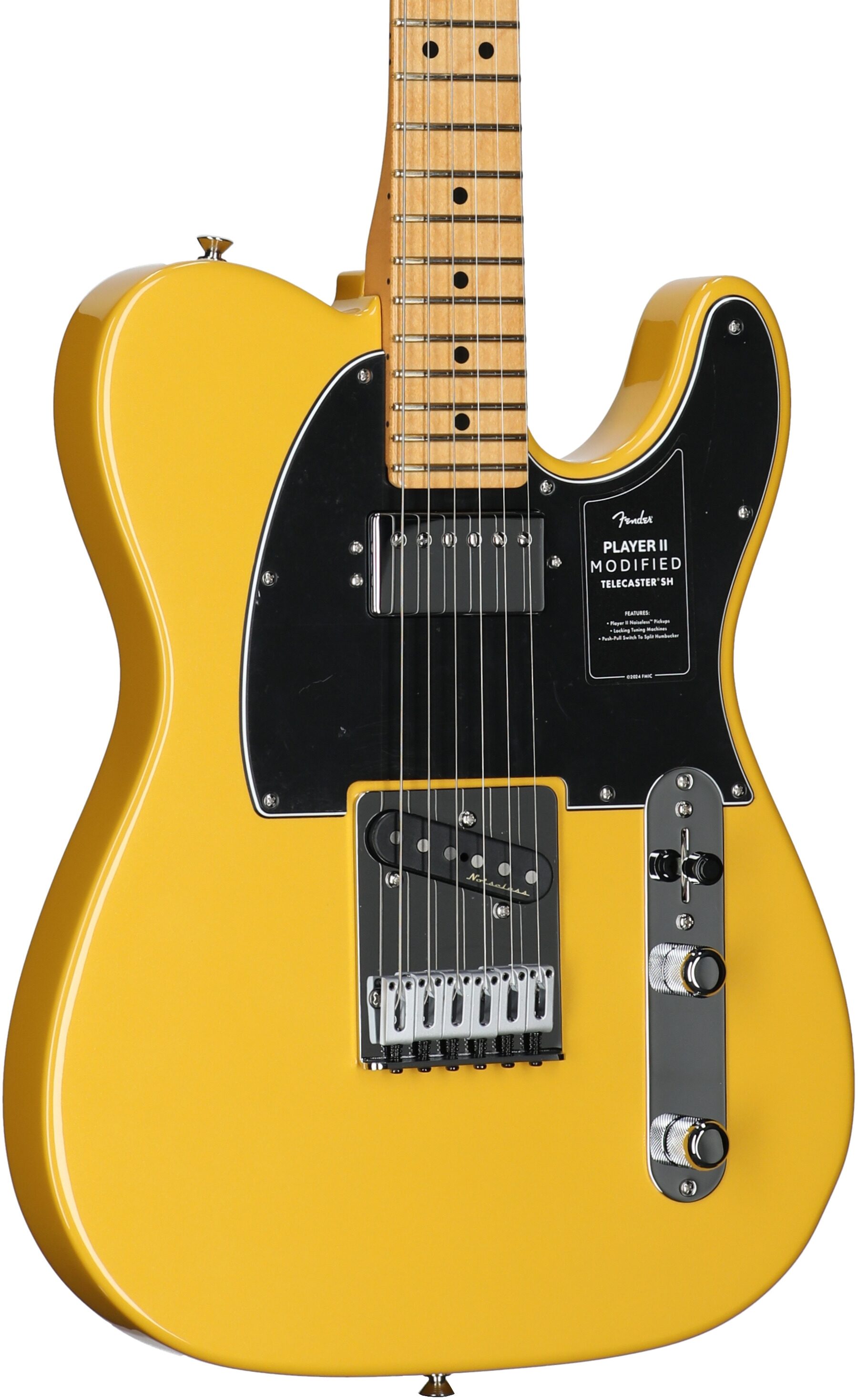 Fender Player II Modified Telecaster SH Electric Guitar, Maple Fingerboard (with Gig Bag), Sunshine Yellow, Full Left Front