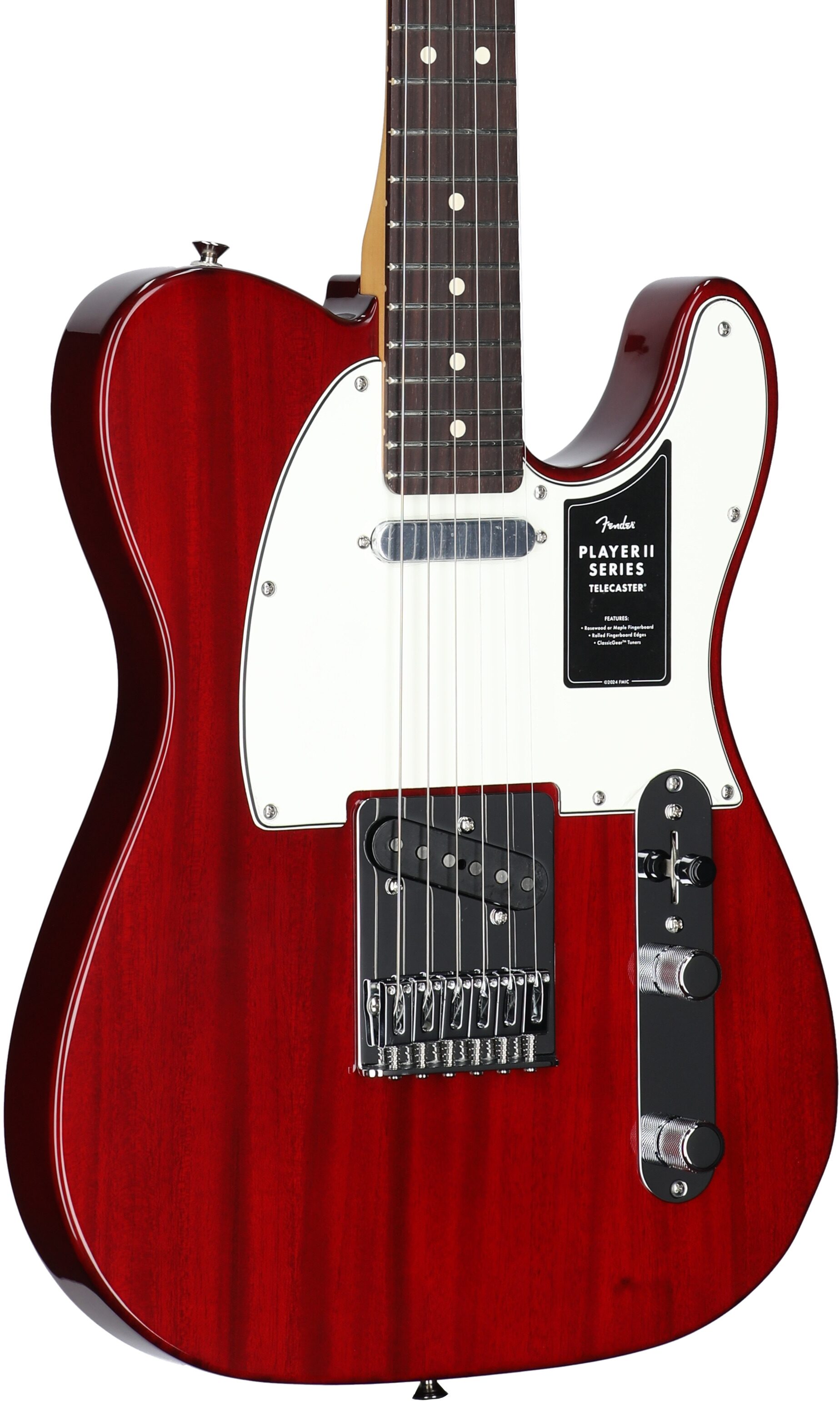 Fender Player II Telecaster Chambered Mahogany Electric Guitar, Transparent Cherry, Open Box (Very Good), Full Left Front