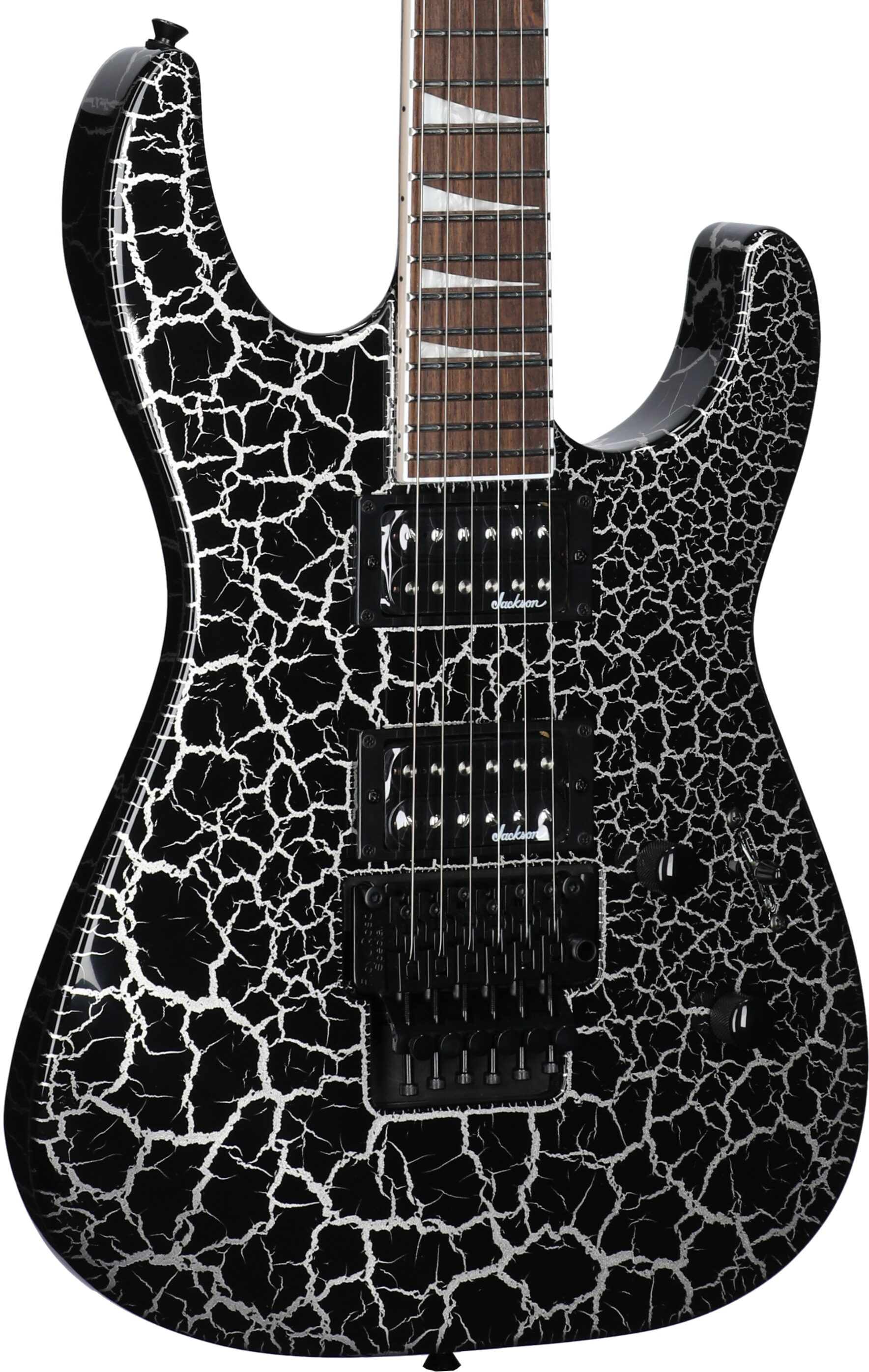 Jackson X Series Soloist SLX DX Crackle Electric Guitar, Silver Mercury Crackle, Full Left Front