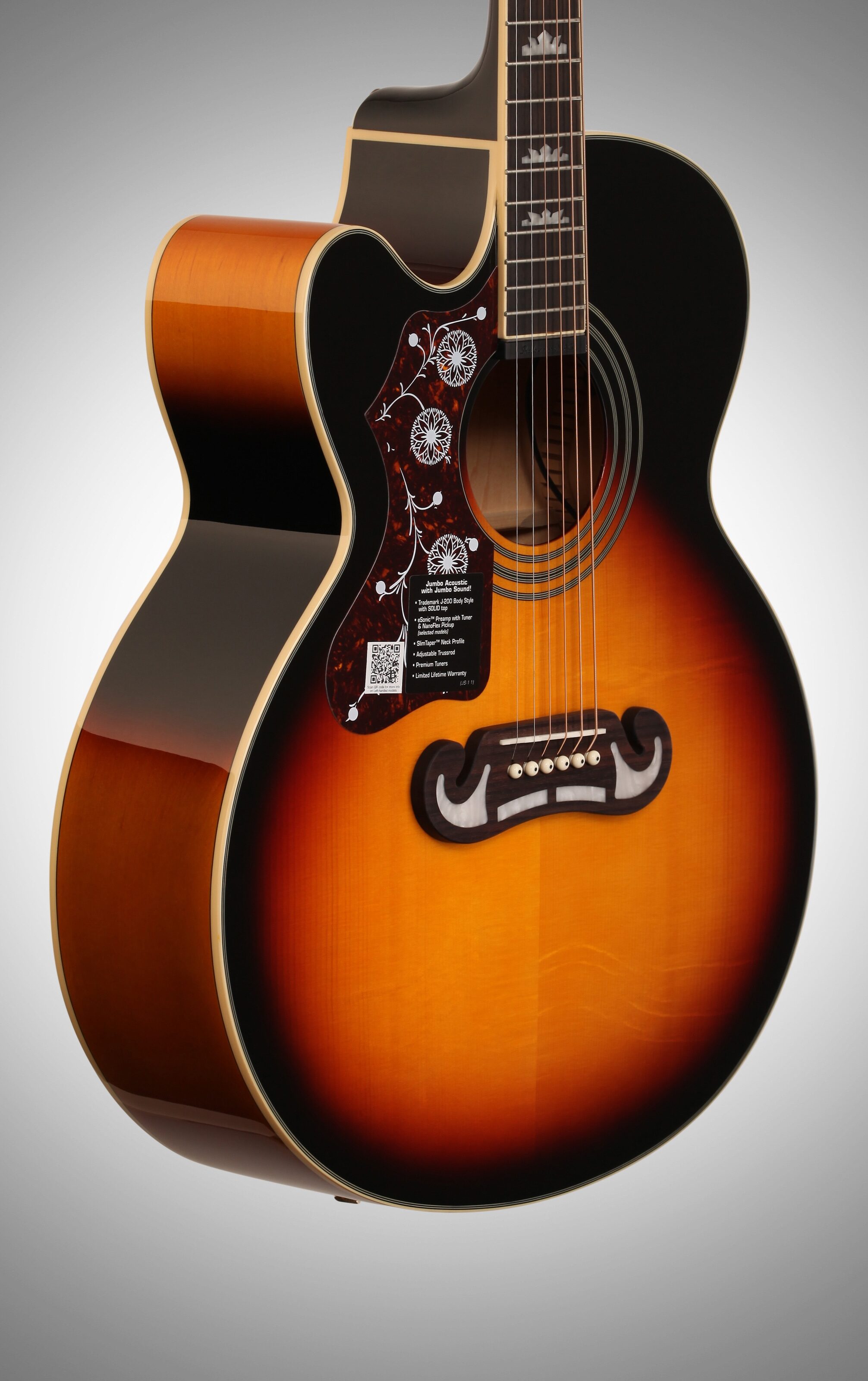 Epiphone J-200 EC Acoustic-Electric Guitar, Left-Handed | zZounds