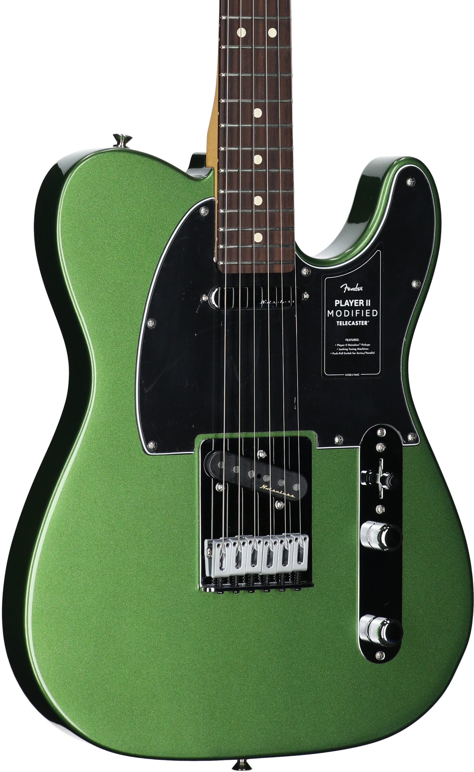 Fender Player II Modified Telecaster Electric Guitar, Rosewood Fingerboard (with Gig Bag), Harvest Green, Full Left Front