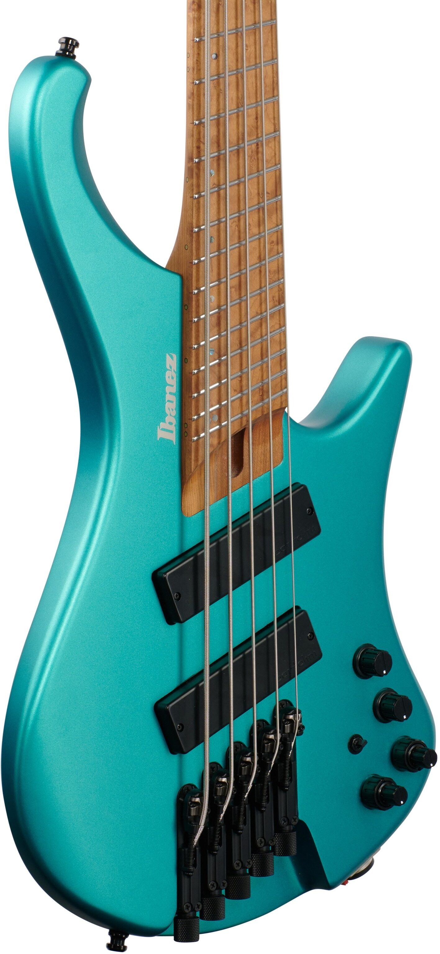 Ibanez EHB1005SMS Electric Bass, 5-String (with Gig Bag), Emerald Green, Full Left Front