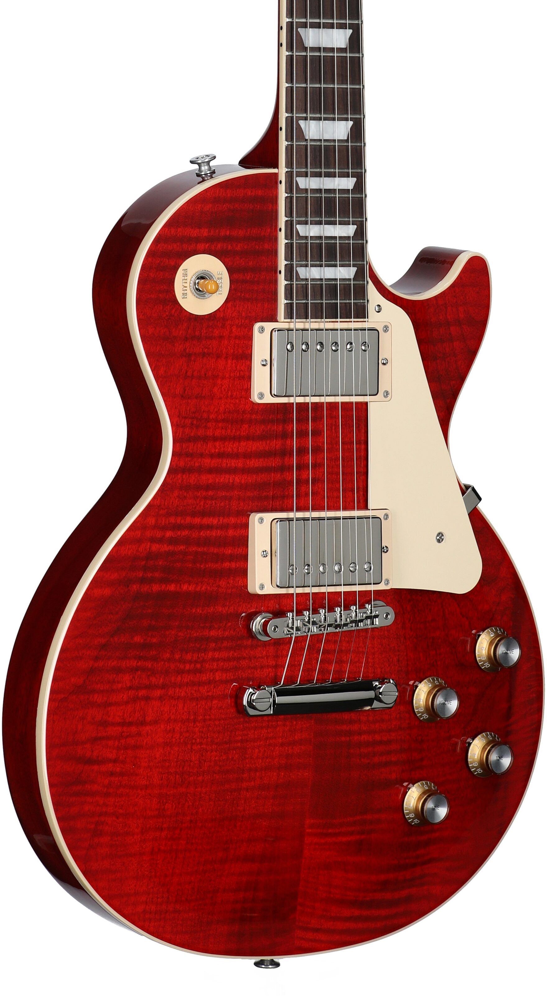 Gibson Les Paul Standard 60s Custom Color Electric Guitar, Figured Top (with Case), Cherry, Open Box (Very Good), Full Left Front