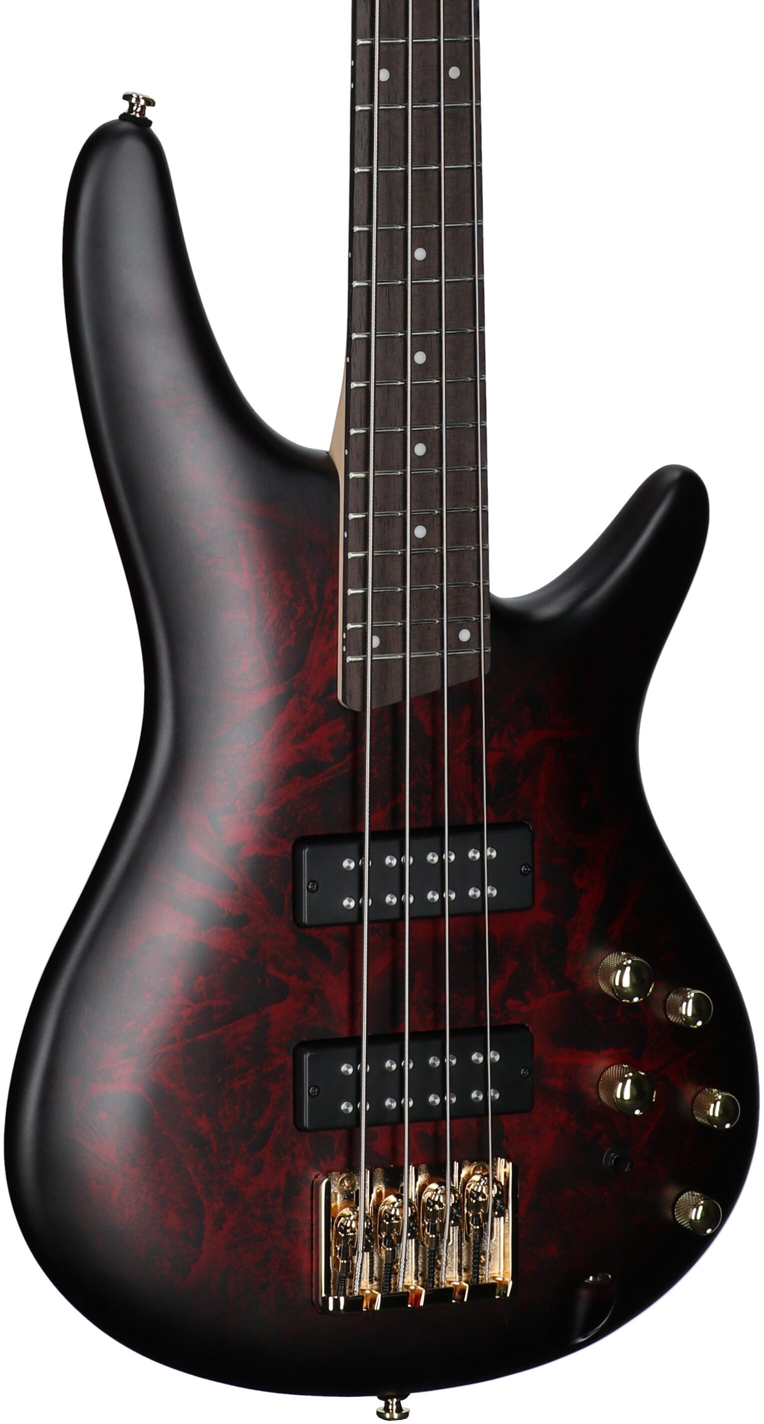 Ibanez SR300EDX Electric Bass Guitar, Wine Red Frozen Matte, Full Left Front