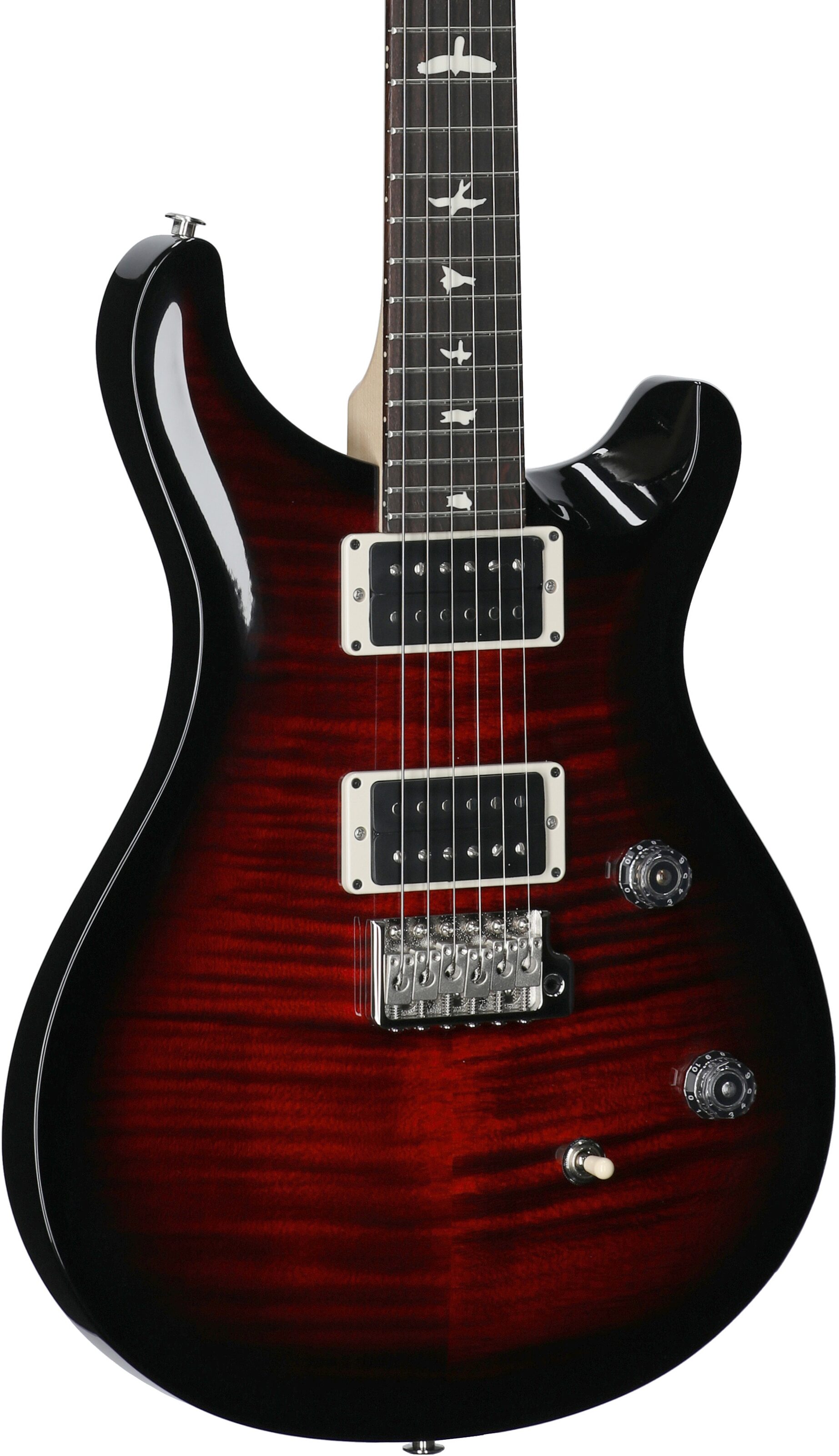 PRS Paul Reed Smith CE24 Electric Guitar (with Gig Bag), Fire Red Wraparound Smokeburst, Full Left Front