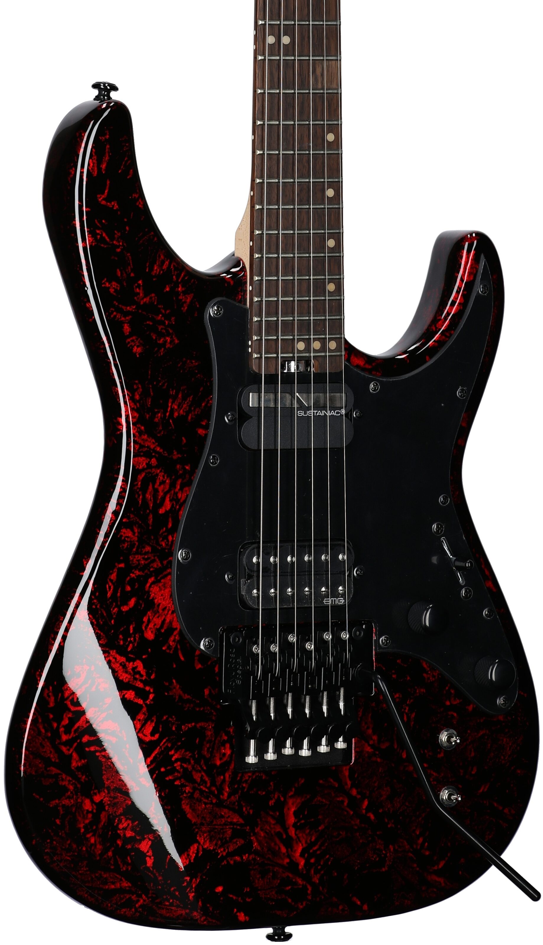 Schecter Sun Valley Super Shredder FR S Electric Guitar, Red Reign, Full Left Front
