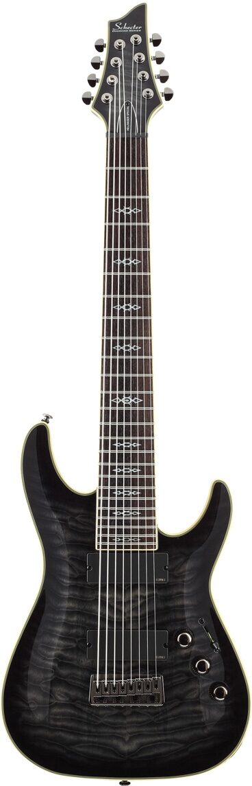 Schecter Hellraiser Special C8 Electric Guitar, 8-String, See-Thru Black