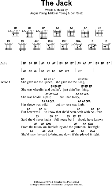 AC/DC – The Jack Lyrics