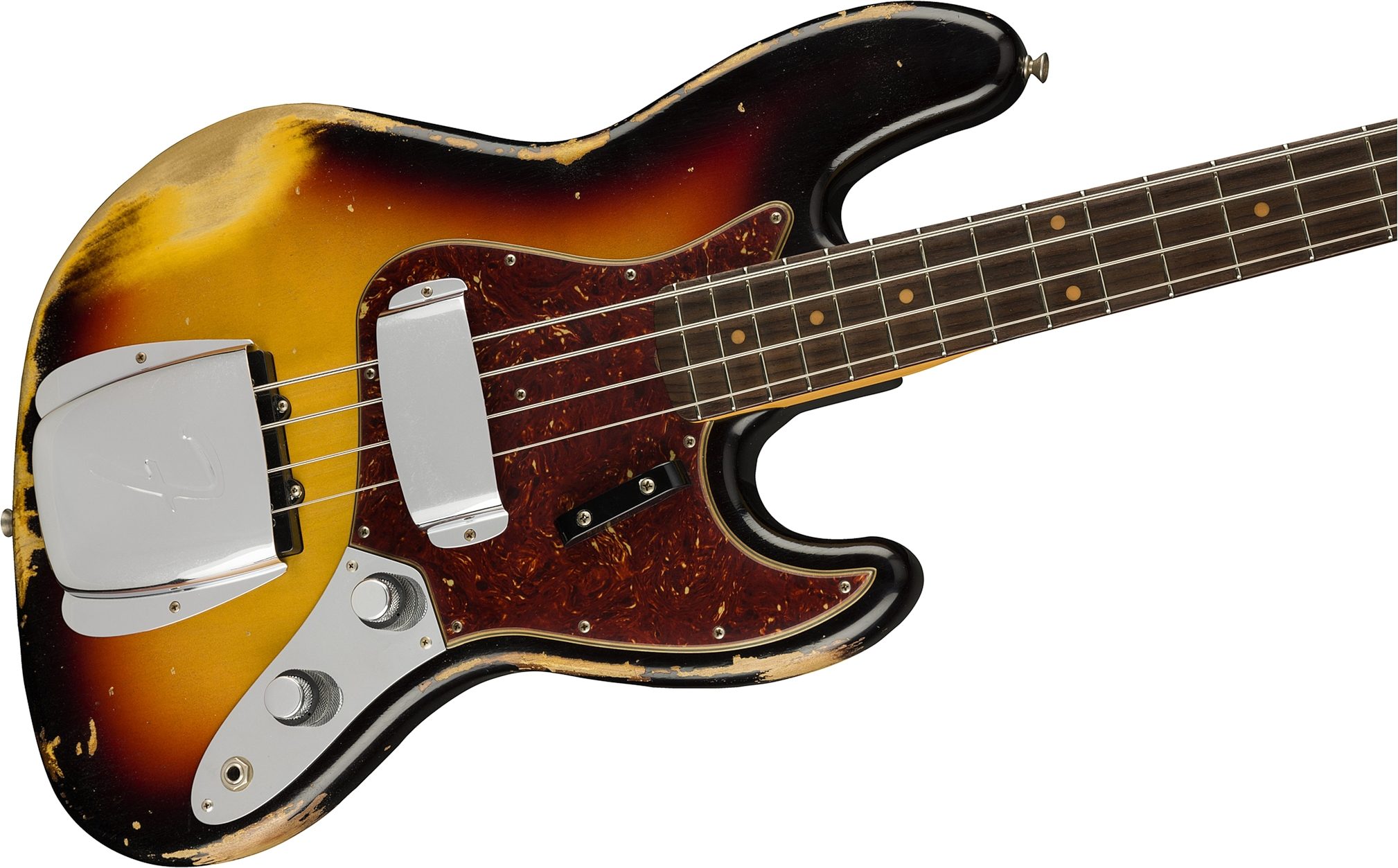 Fender Custom Shop 1961 Heavy Relic Jazz Electric Bass (with Case), Action Position Back