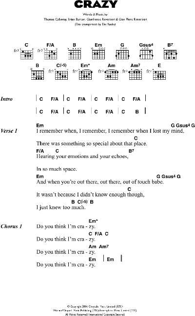 Gnarls Barkley – Crazy Lyrics