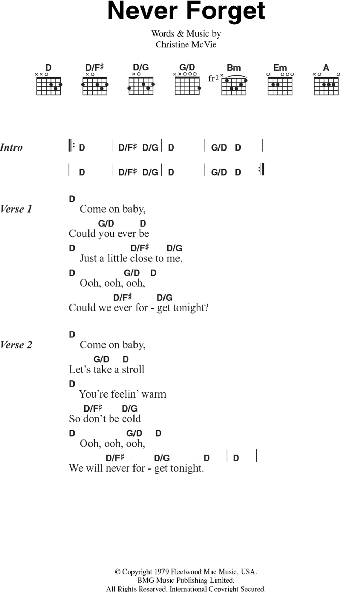 I Forgot To Remember To Forget - Guitar Chords/Lyrics