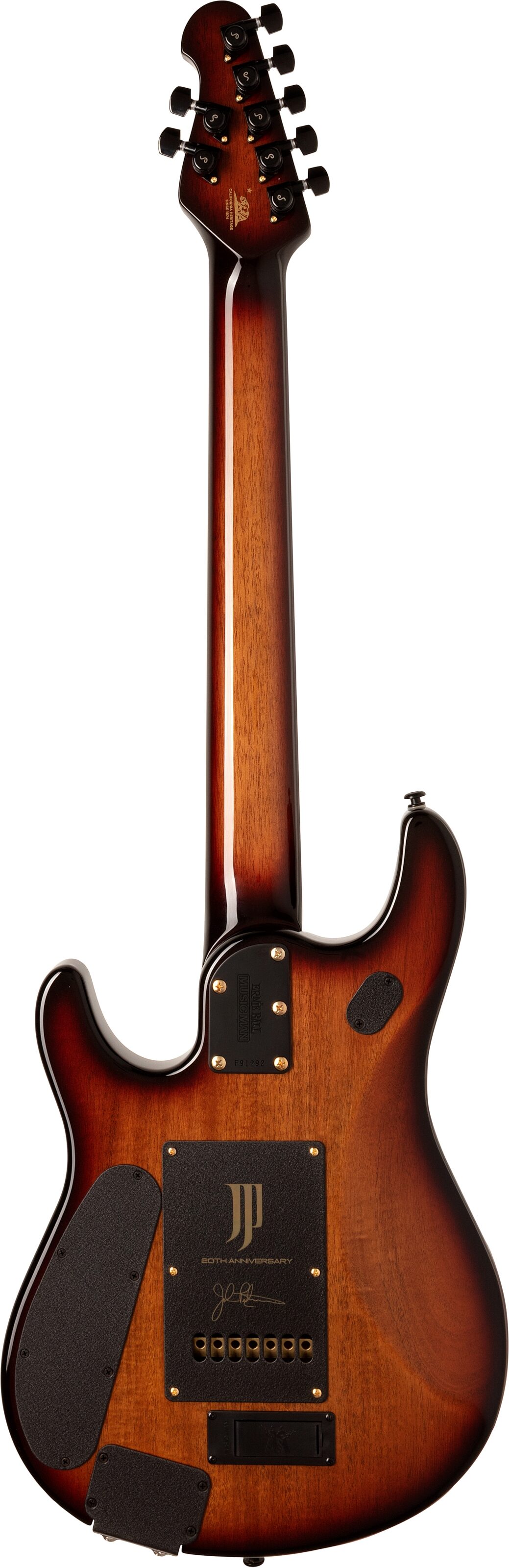 Ernie Ball Music Man JP7 John Petrucci 20th Anniversary Electric Guitar (with Case), Action Position Back